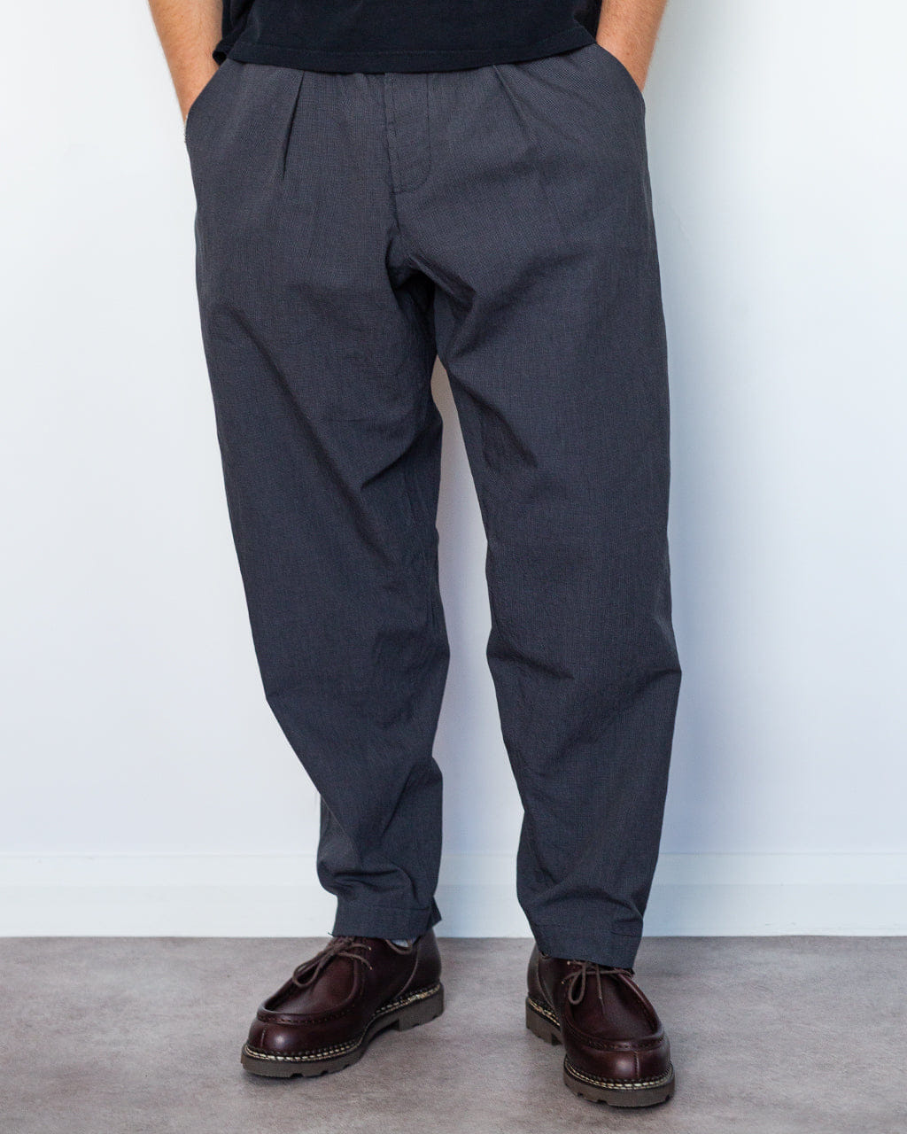 Universal Works Pleated Track Pant - Charcoal