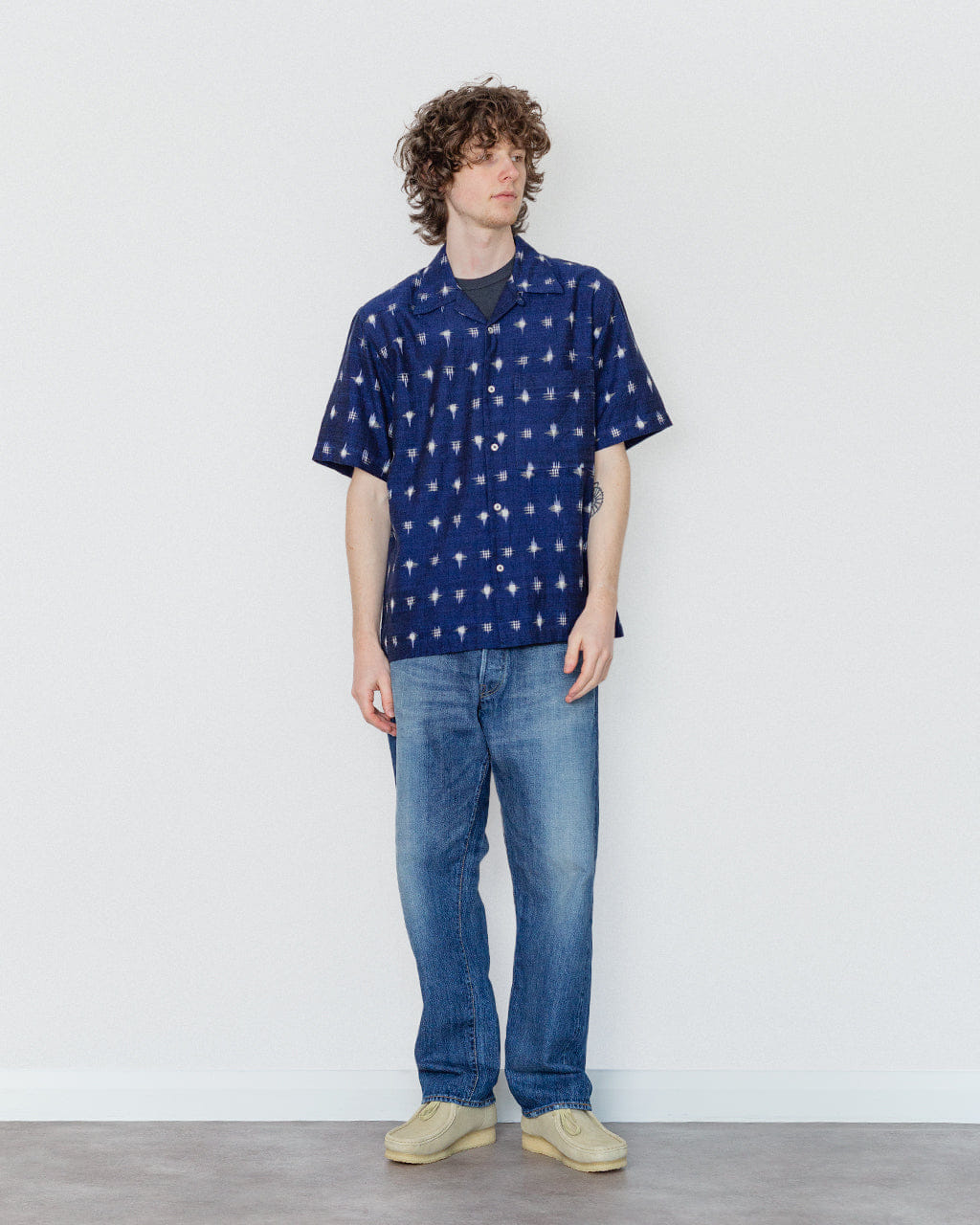 Universal Works Camp Shirt - Indigo Linen