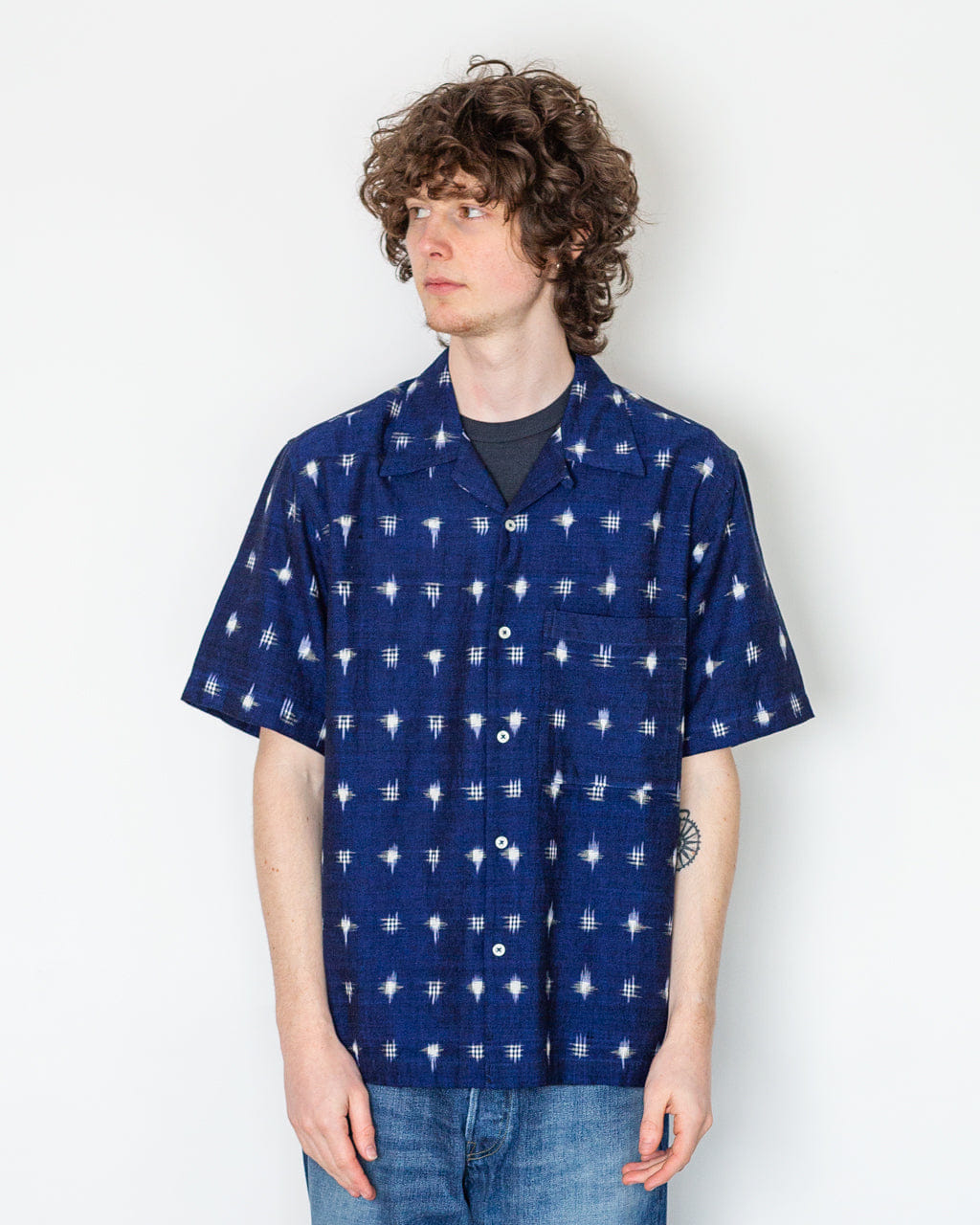 Universal Works Camp Shirt - Indigo Linen