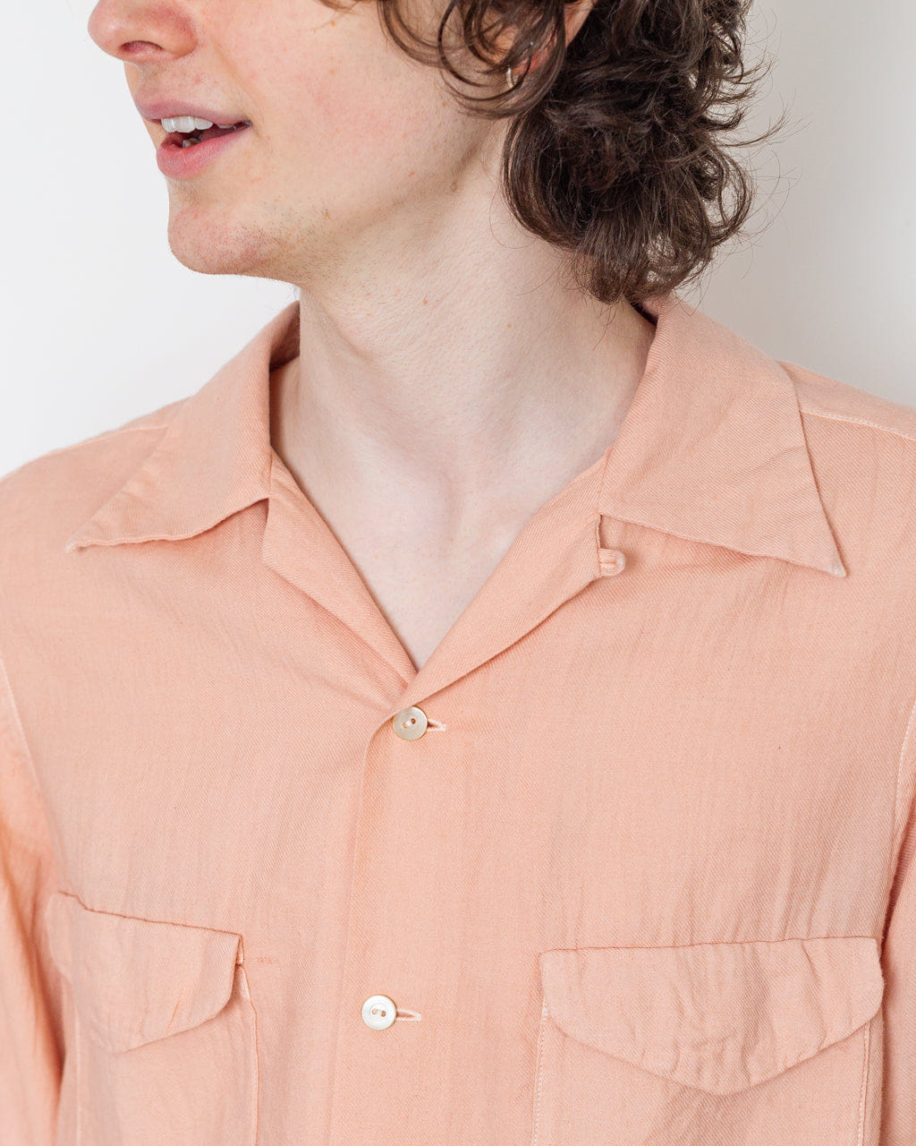 TAIGA TAKAHASHI LOT 101 - Open Collar Shirt - Sakura