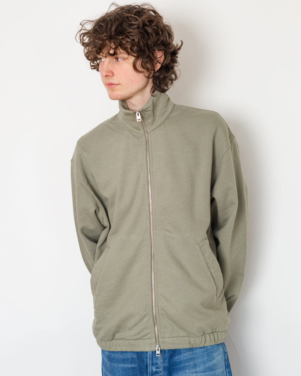Norse Projects Hornidal Loopback Track Jacket - Vetiver