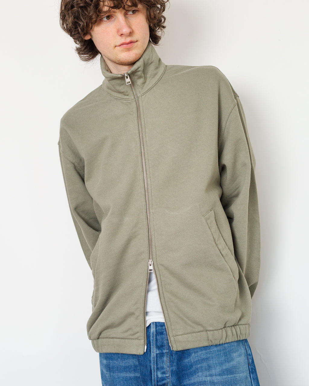Norse Projects Hornidal Loopback Track Jacket - Vetiver