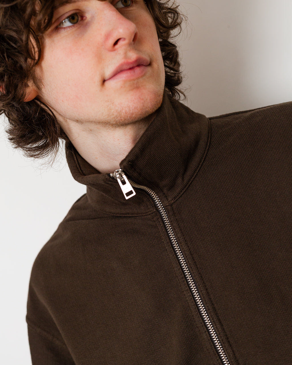 Norse Projects Hornidal Loopback Track Jacket - Delicioso Brown