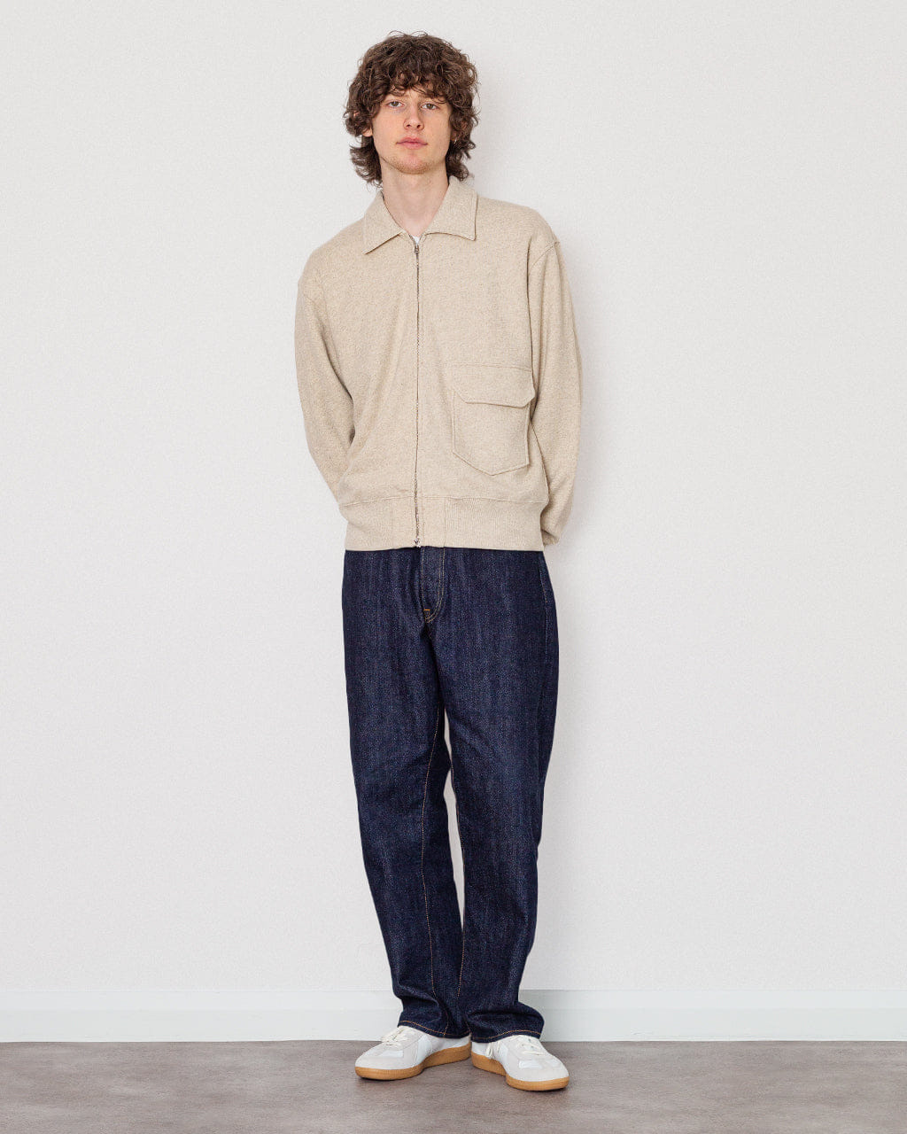 Norse Projects Fynshav Cotton Linen Loopback Jacket - Natural