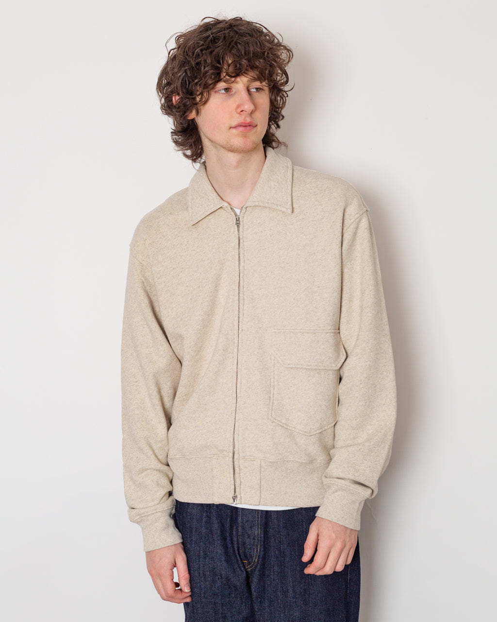Norse Projects Fynshav Cotton Linen Loopback Jacket - Natural