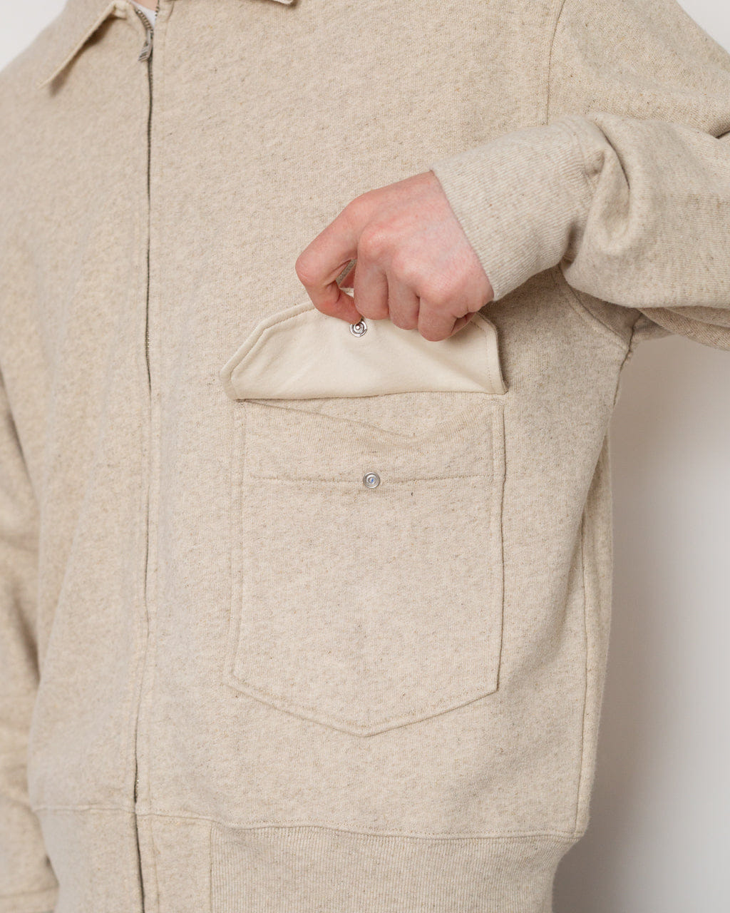 Norse Projects Fynshav Cotton Linen Loopback Jacket - Natural