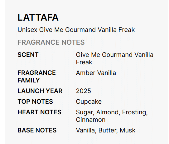 Lattafa Give Me Gourmand Vanilla Freak Eau De Parfum for Unisex 75ml