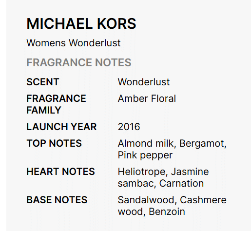 Michael Kors Wonderlust Eau De Parfum for Women 100ml