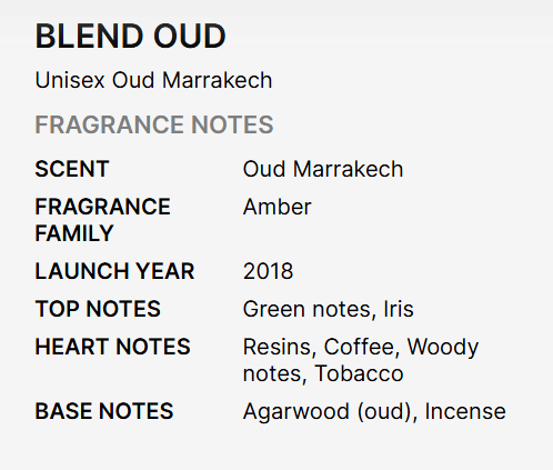 Blend Oud Voyage Collection Oud Marrakech Eau De Parfum for Unisex 60ml