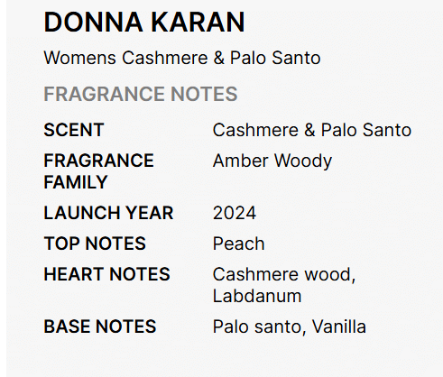 Donna Karan Cashmere & Palo Santo for Women Eau De Parfum 100ml