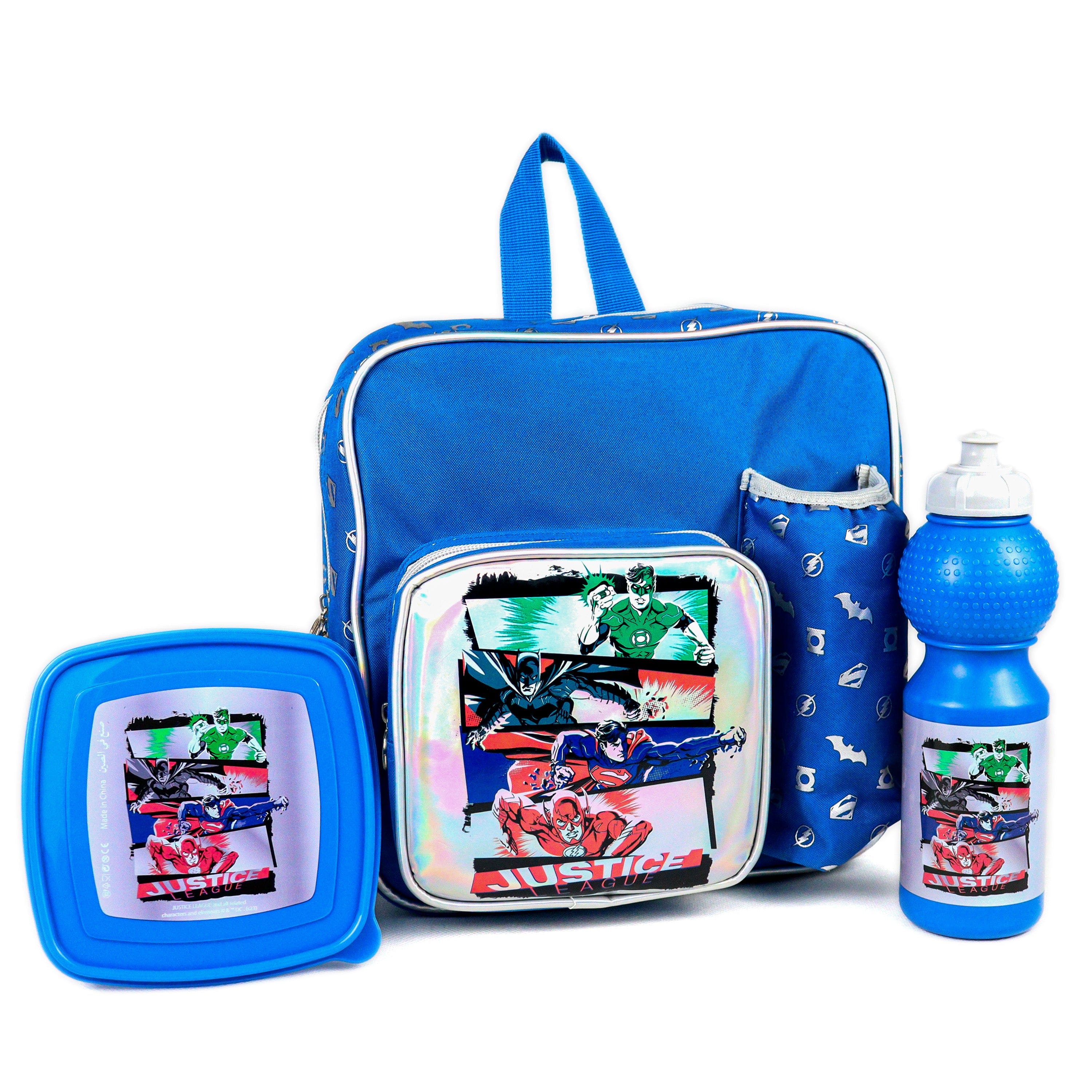 Warner Bros Justice League 3 in 1 Backpack Set for Toddler Preschool Kindergarten Kids