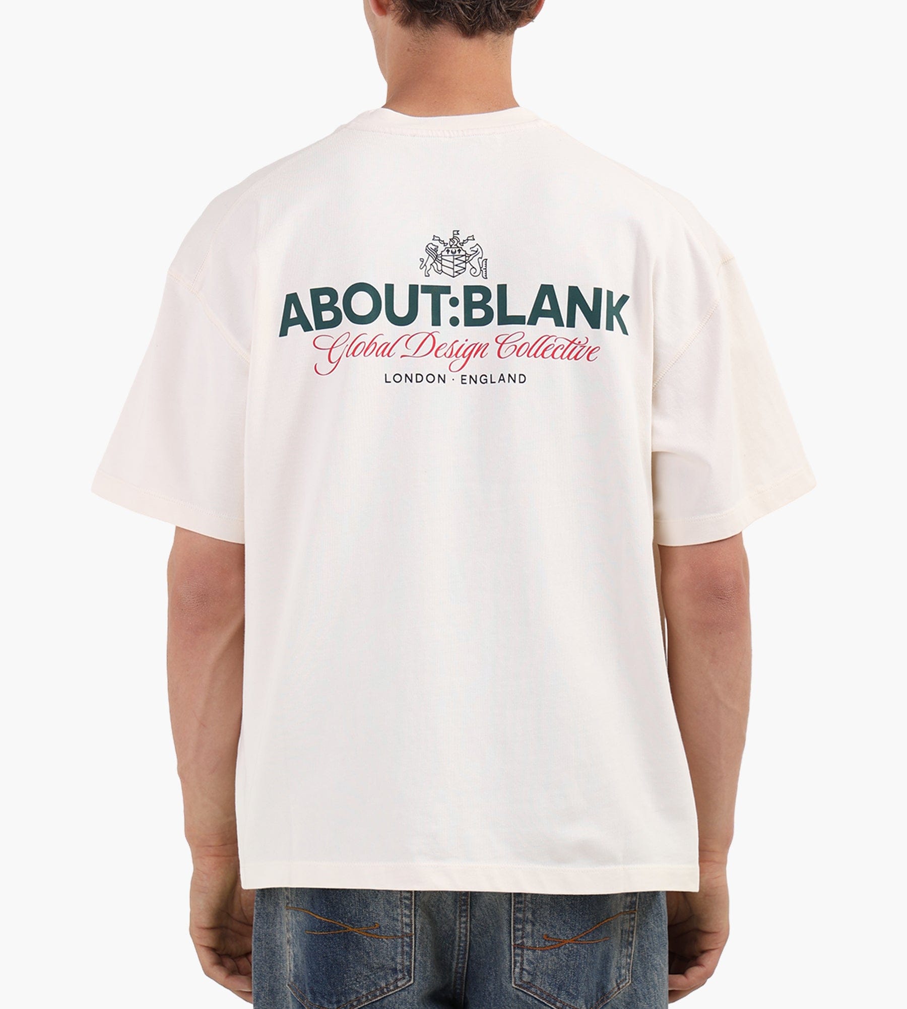 about:blank Blazon T-Shirt Cotton Oat Green Red
