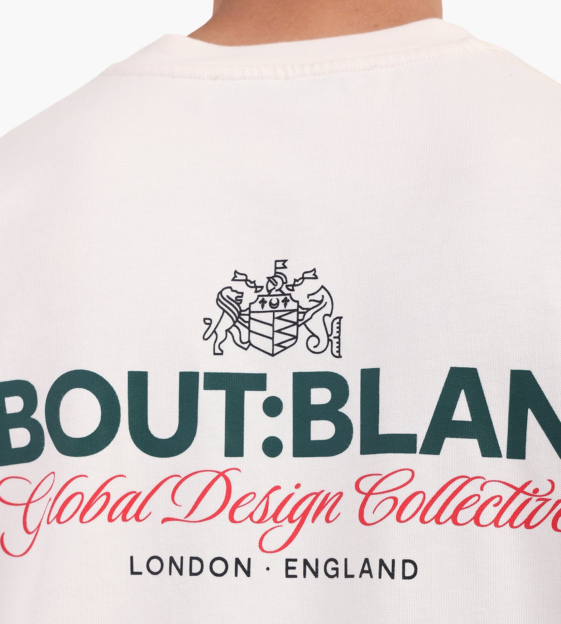 about:blank Blazon T-Shirt Cotton Oat Green Red
