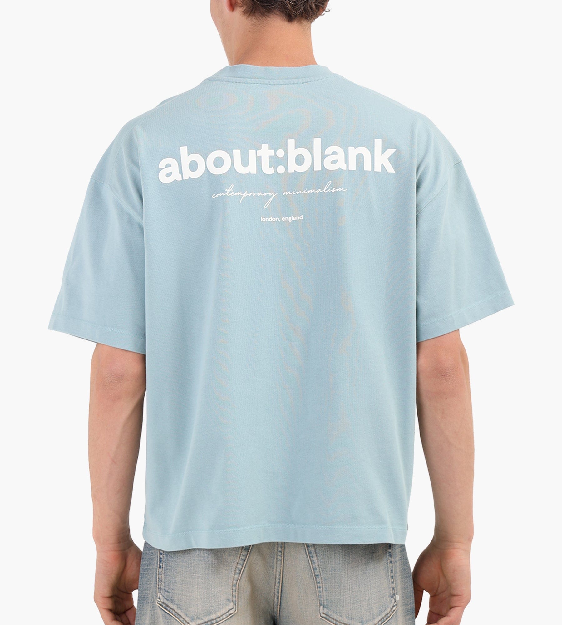 about:blank Box T-Shirt Cotton Tourmaline Ecru