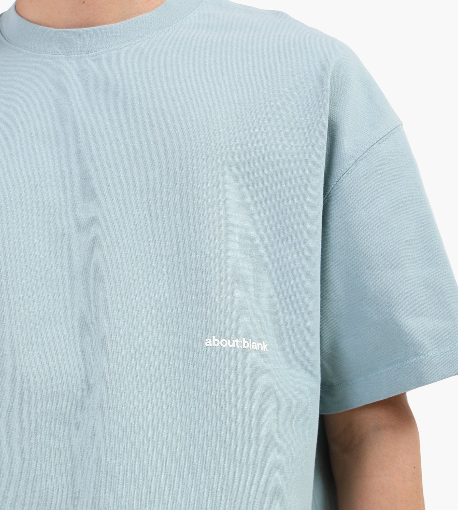 about:blank Box T-Shirt Cotton Tourmaline Ecru