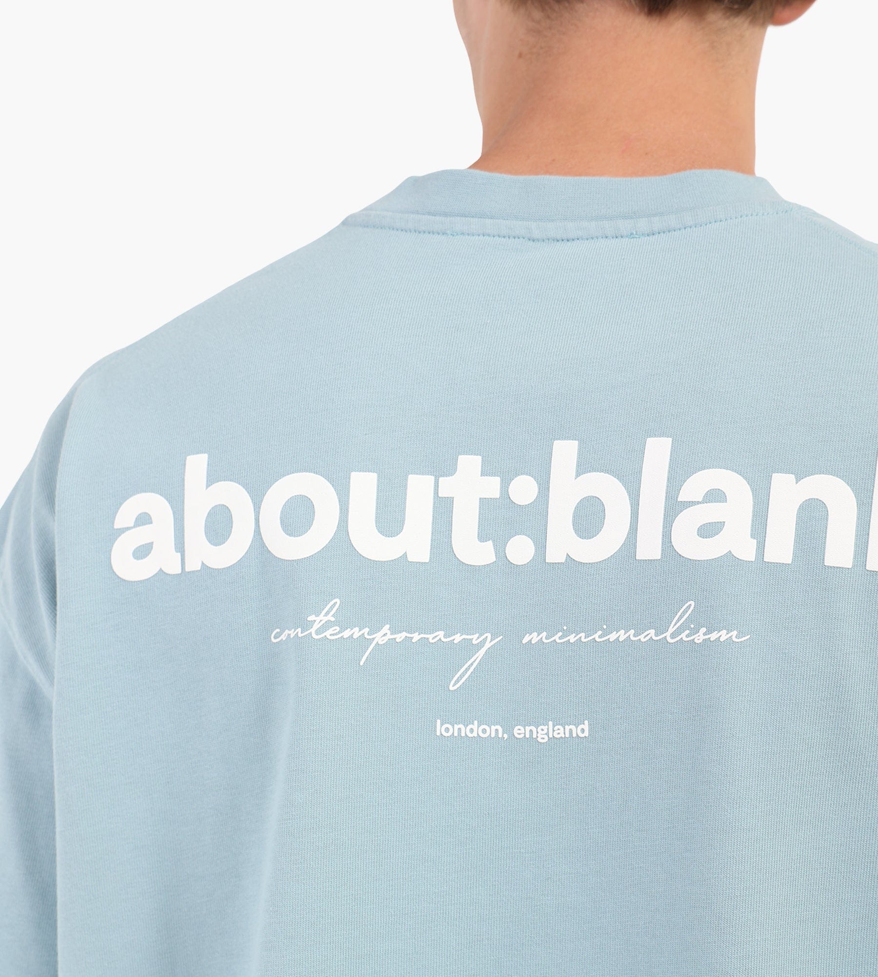 about:blank Box T-Shirt Cotton Tourmaline Ecru