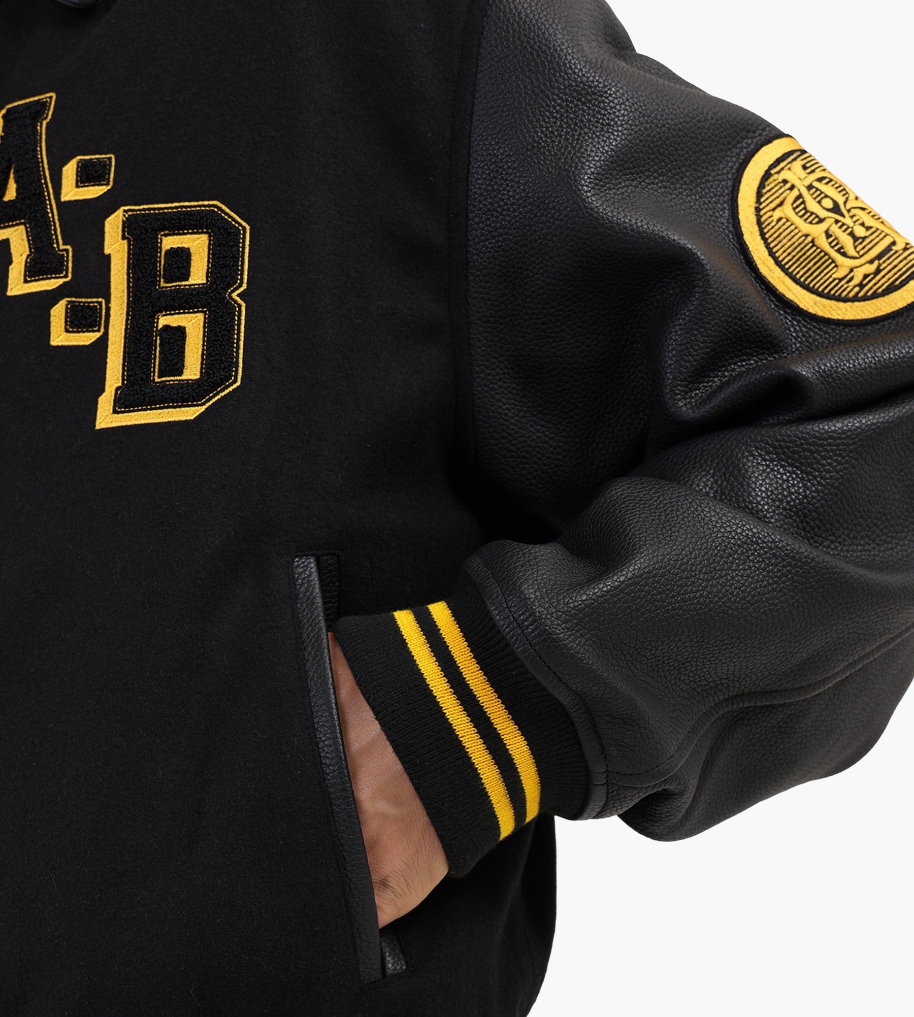 about:blank Letterman Jacket Wool Black