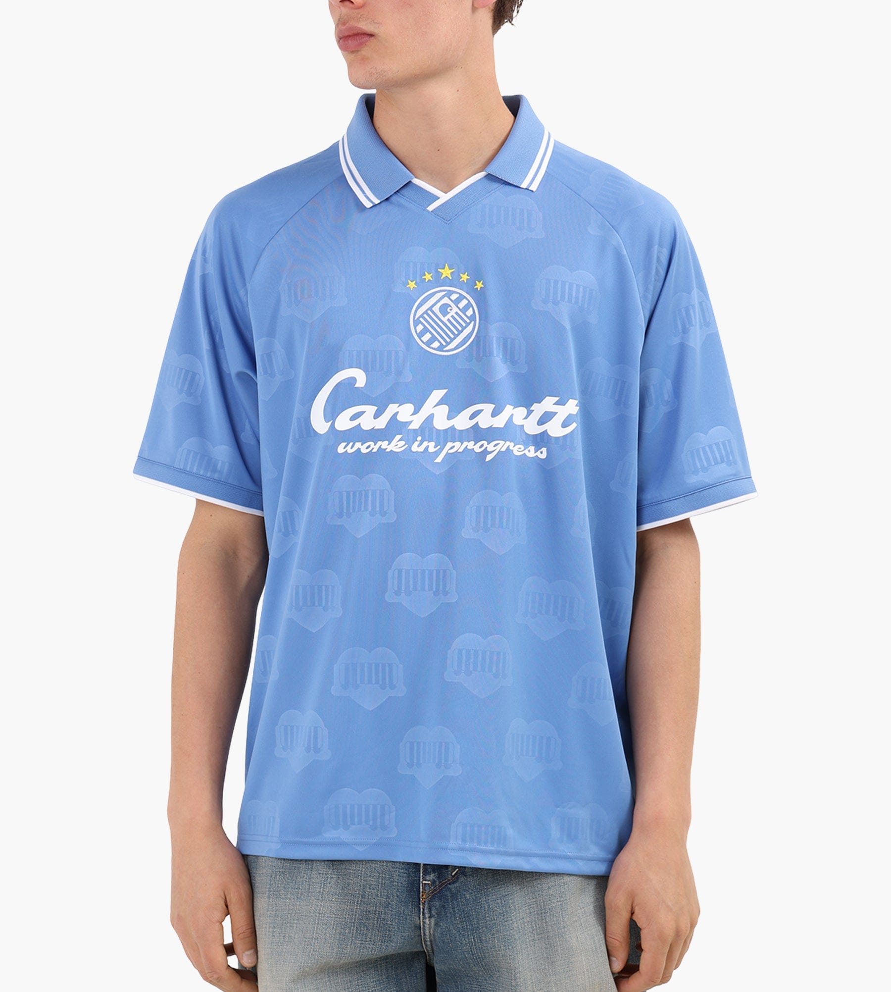 Carhartt WIP Terrace Football T-shirt Heart Train Jacquard Curacao