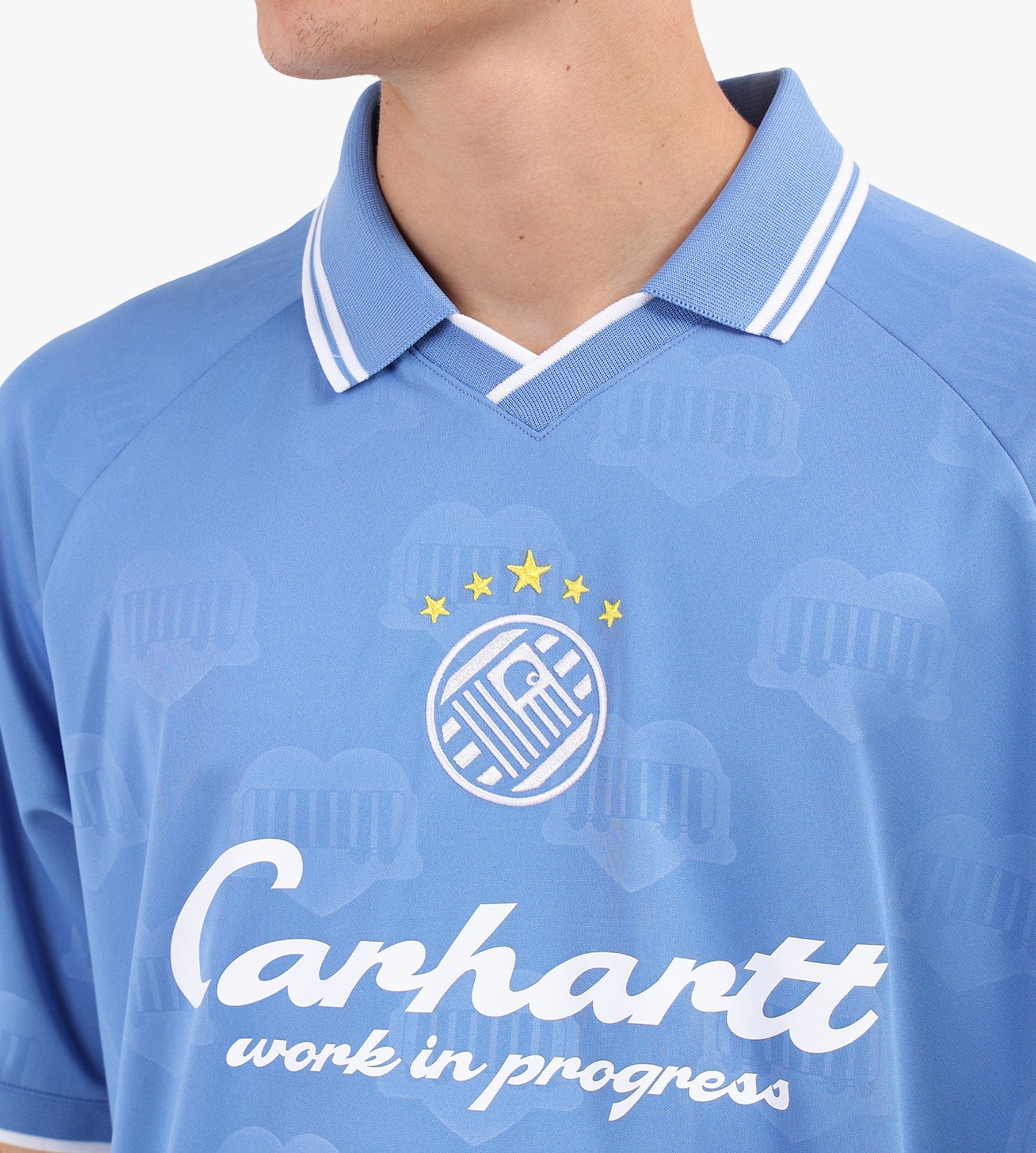 Carhartt WIP Terrace Football T-shirt Heart Train Jacquard Curacao