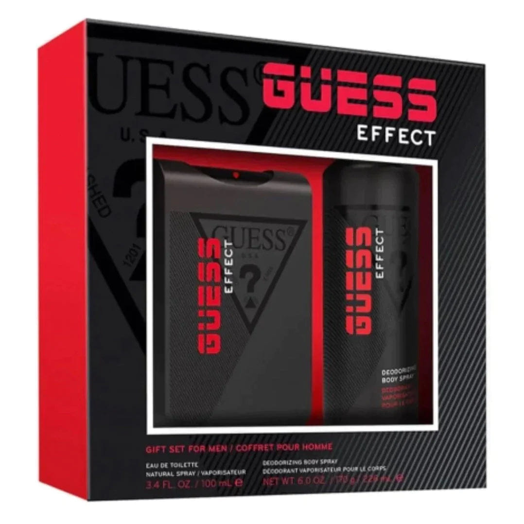 Guess Effect by Guess Men’s 2 Pc Gift Set 3.4 Oz EDT Spray + 6 Oz Deo Spray