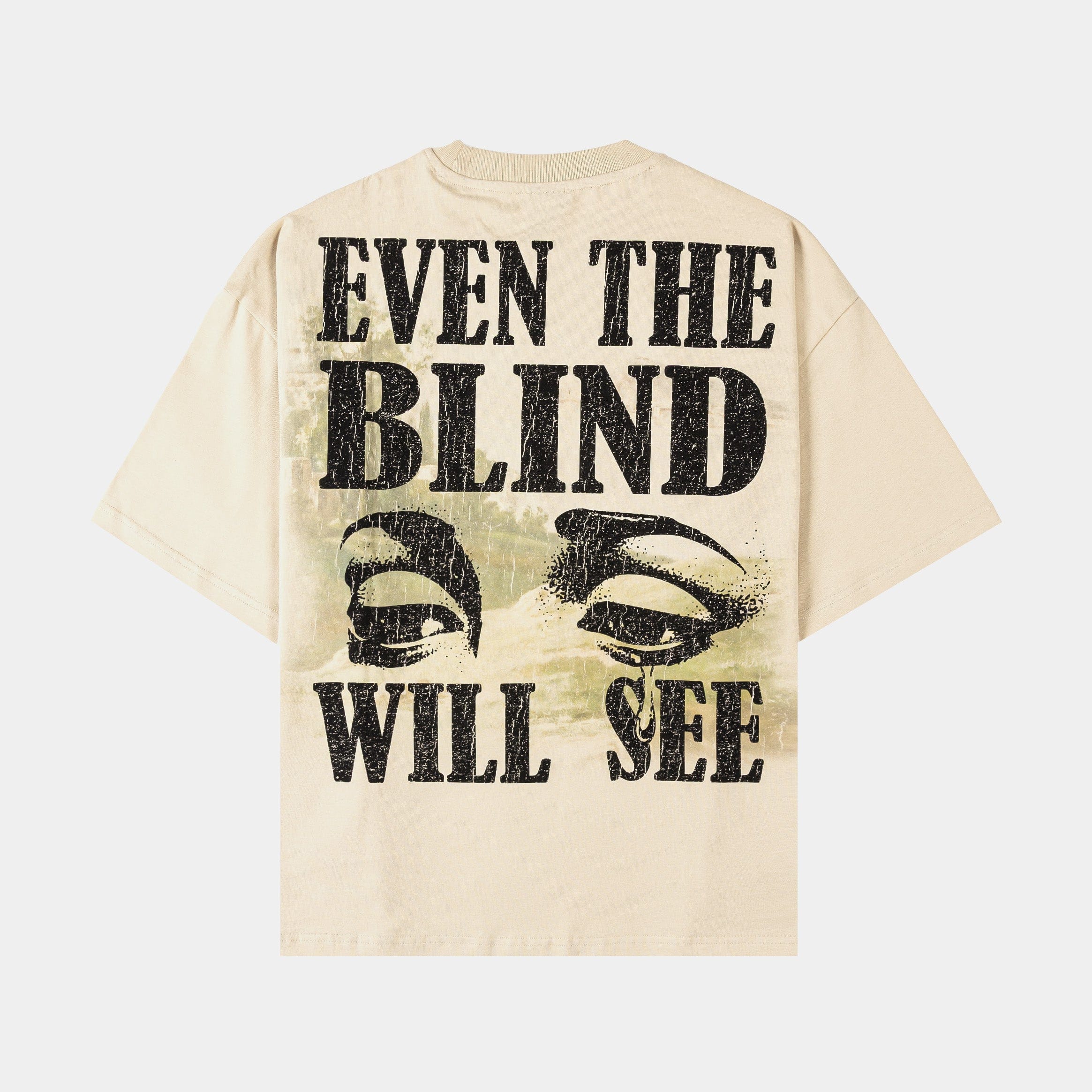 ORIGINAL SIN The Blind Will See Mens Short Sleeve Shirt (Light Beige/Light Khaki)