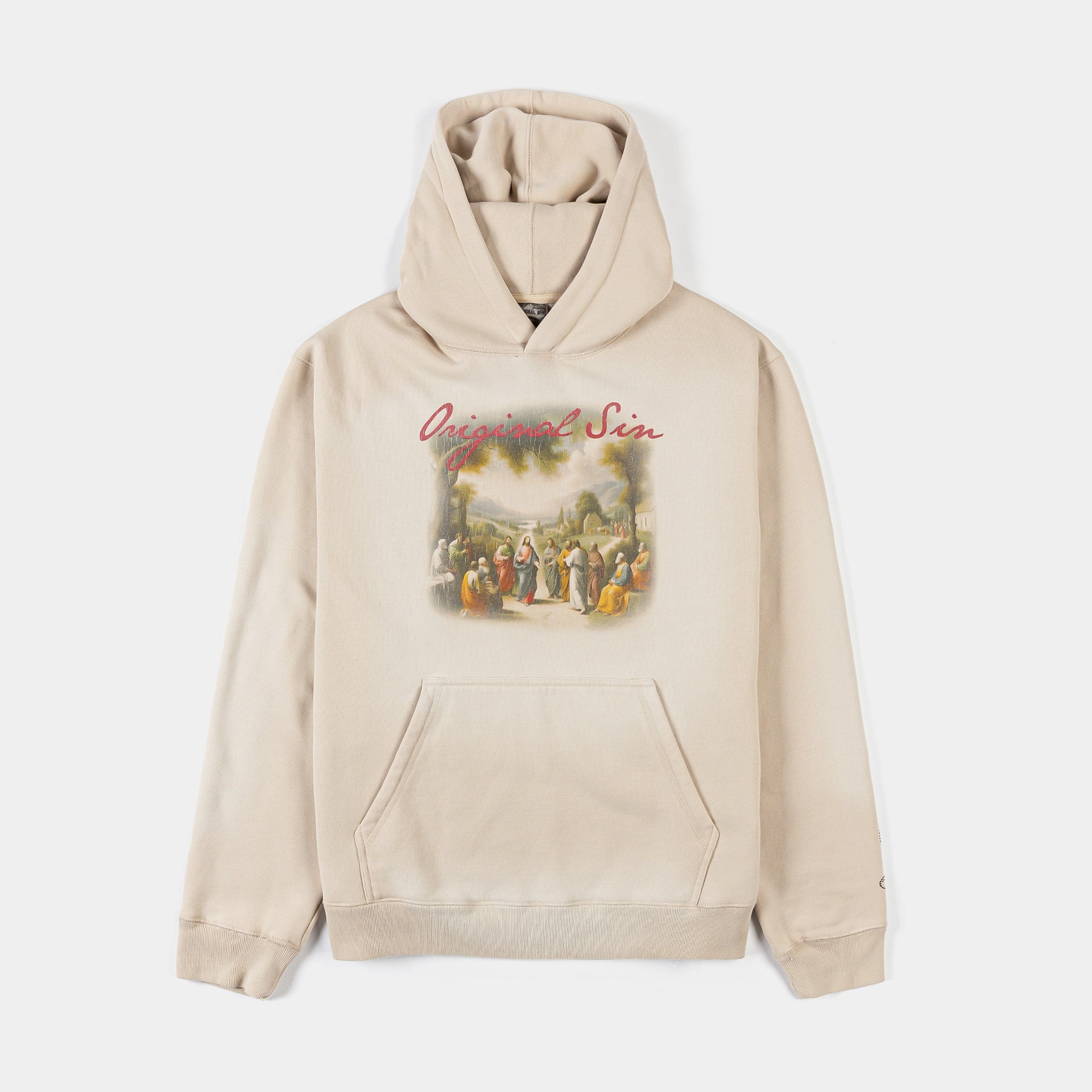 ORIGINAL SIN Even The Blind Pullover Fleece Mens Hoodie (Beige/Black)