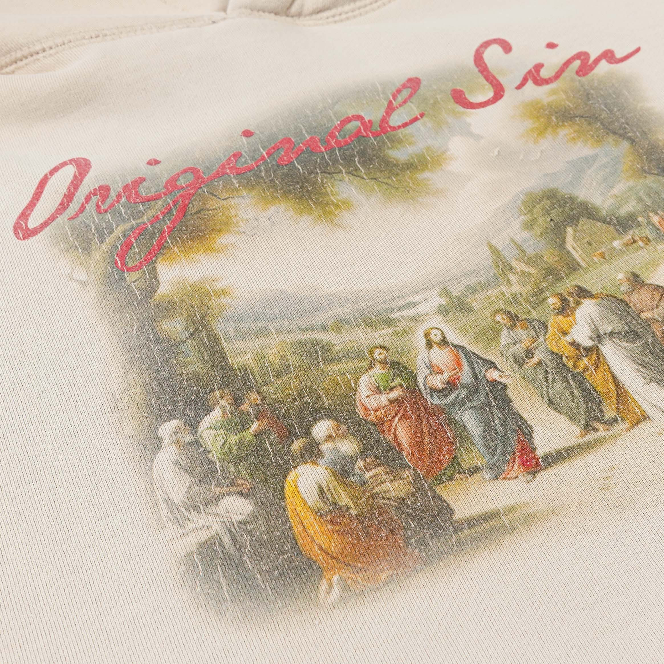ORIGINAL SIN Even The Blind Pullover Fleece Mens Hoodie (Beige/Black)