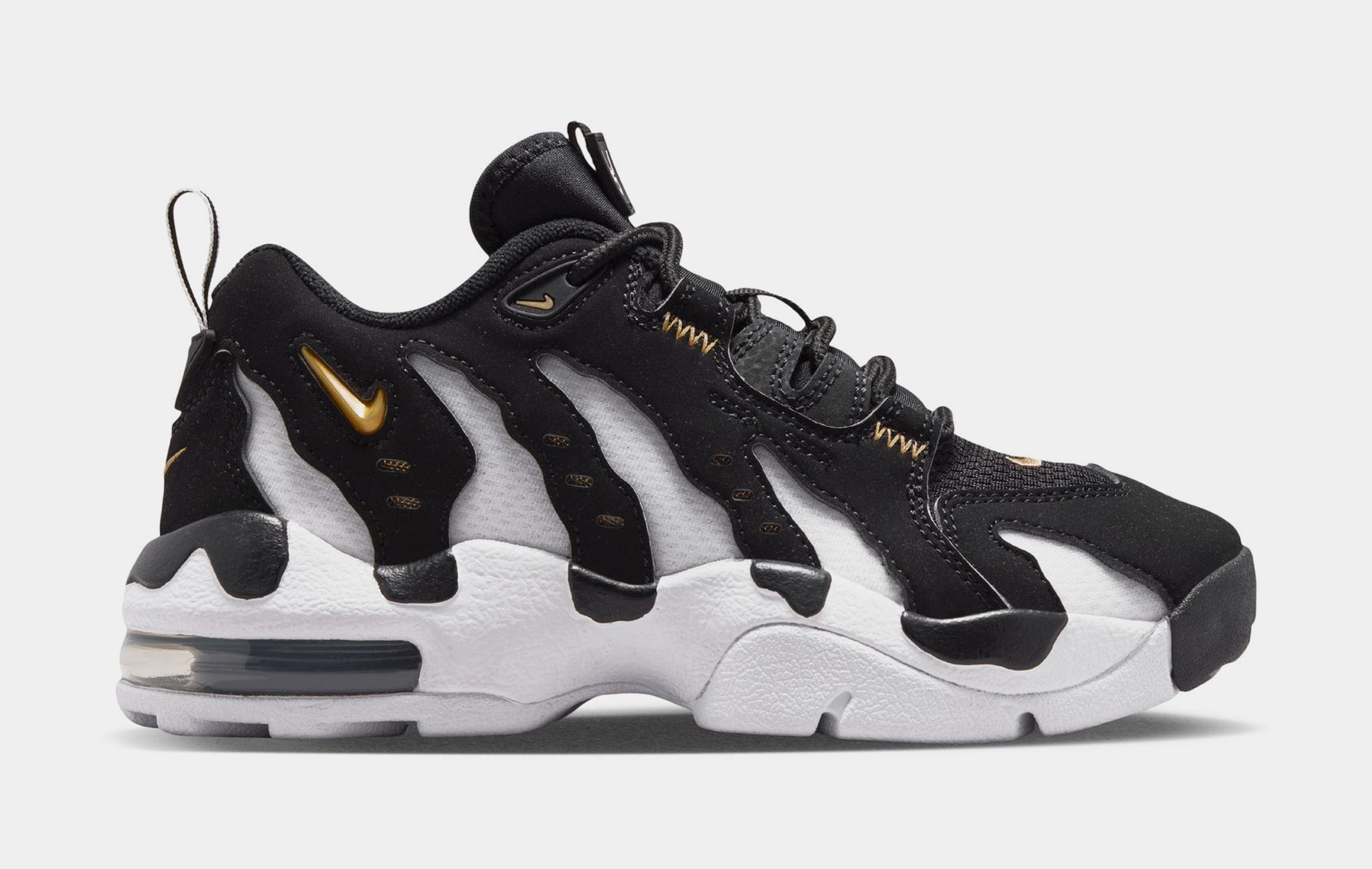 Nike Air DT Max 96 Low Grade School Basketball Shoes (Black/Metallic Gold/White)