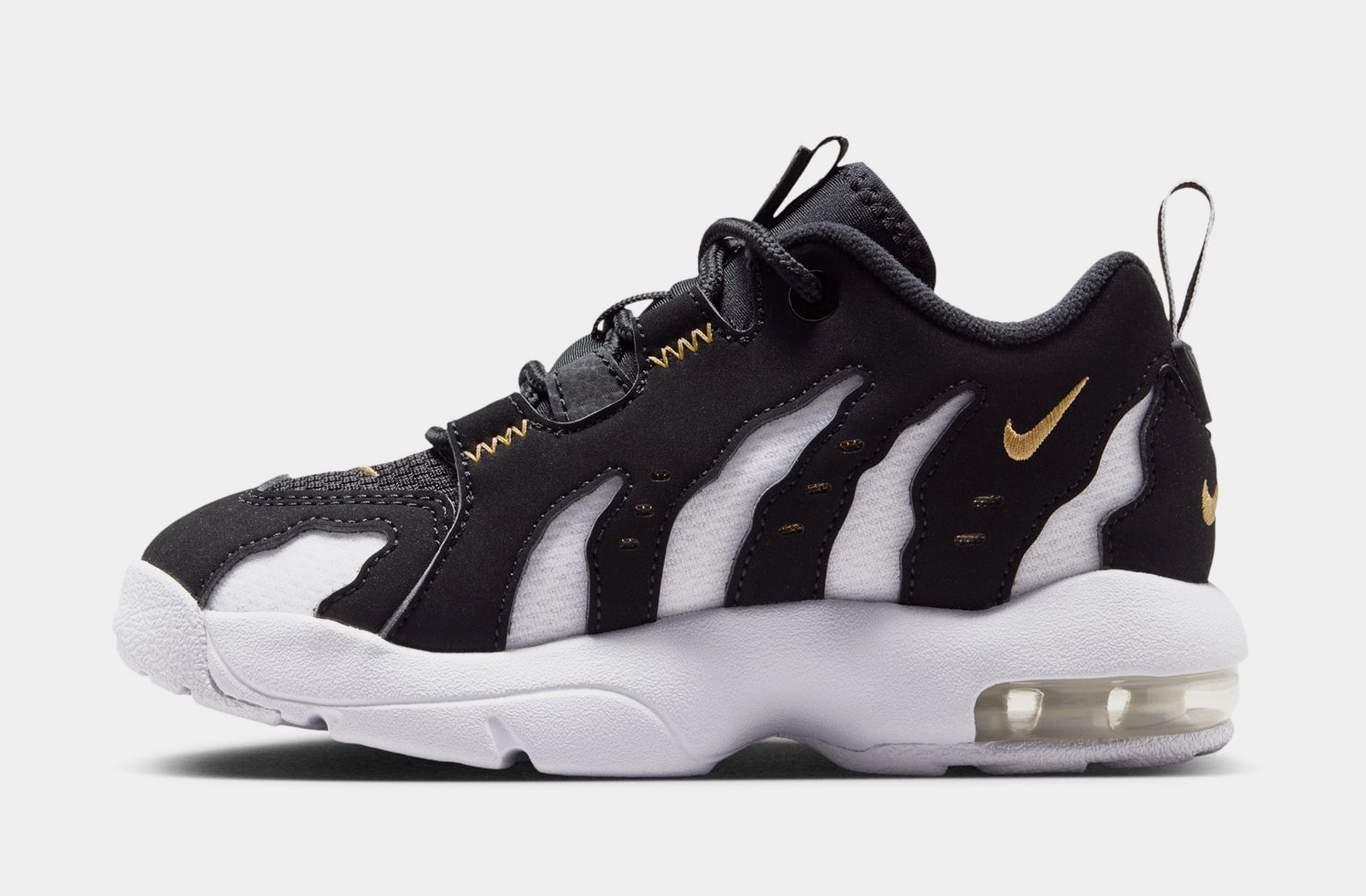 Nike Air DT Max 96 Low Preschool Basketball Shoes (Black/Metallic Gold/White)