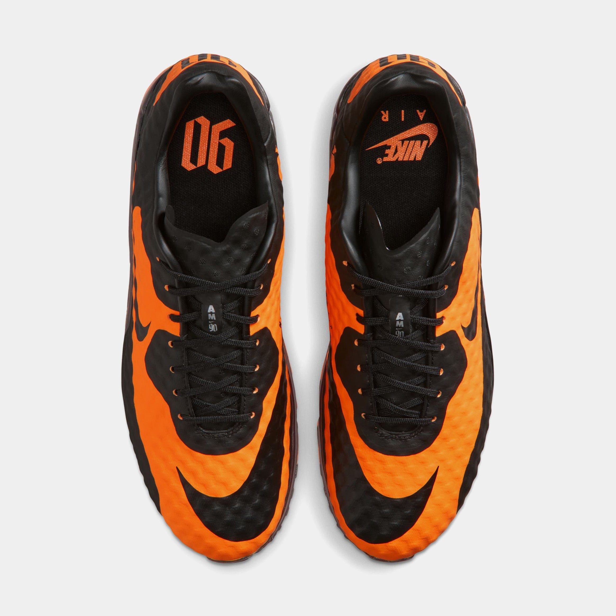 Nike Air Max 90 Hypervenom Mens Running Shoes (Bright Citrus/Black/Total Orange)