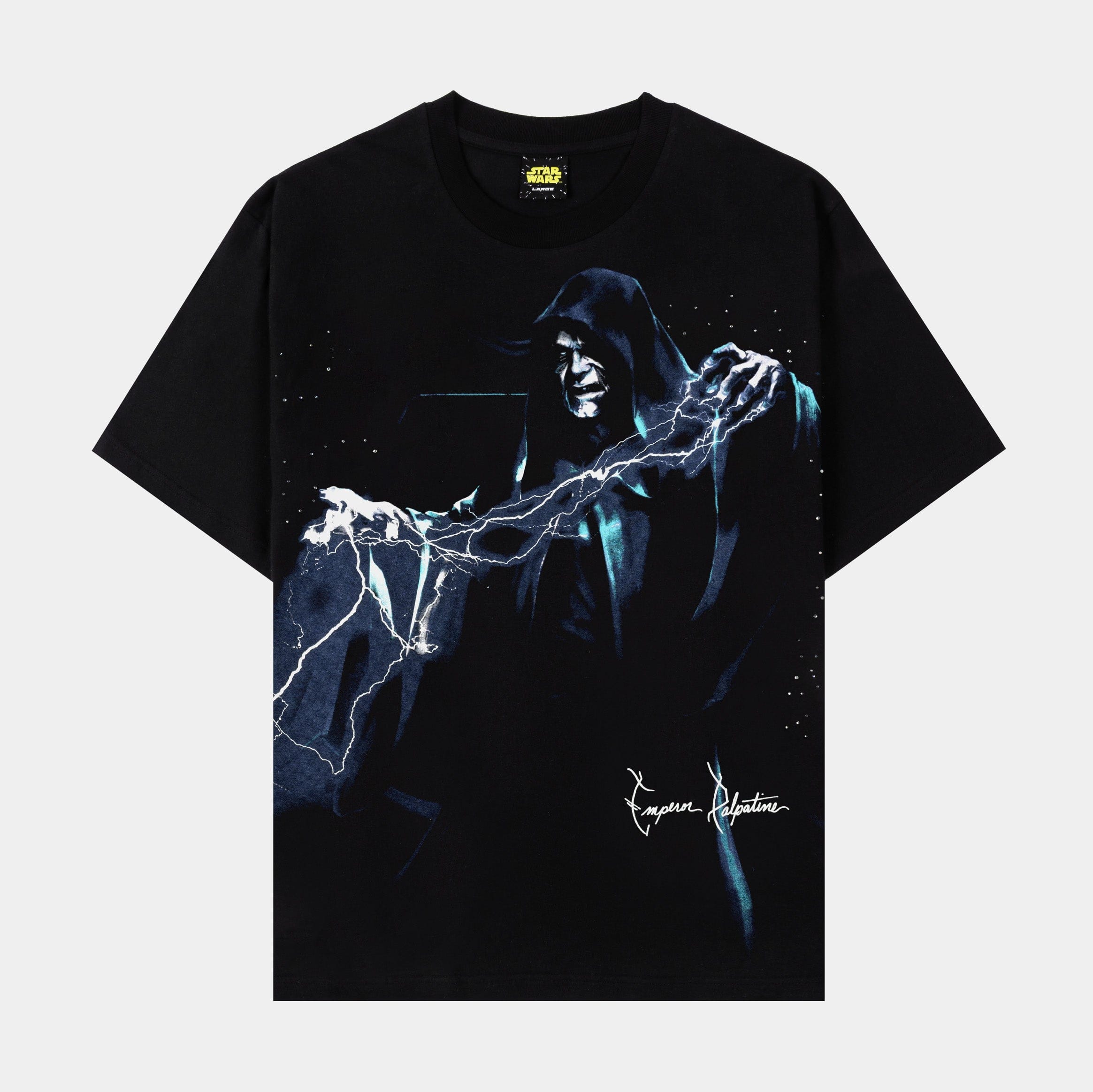 STAR WARS X SP Star Wars By Shoe Palace Palpatine Mens Short Sleeve Shirt (Black/Blue)
