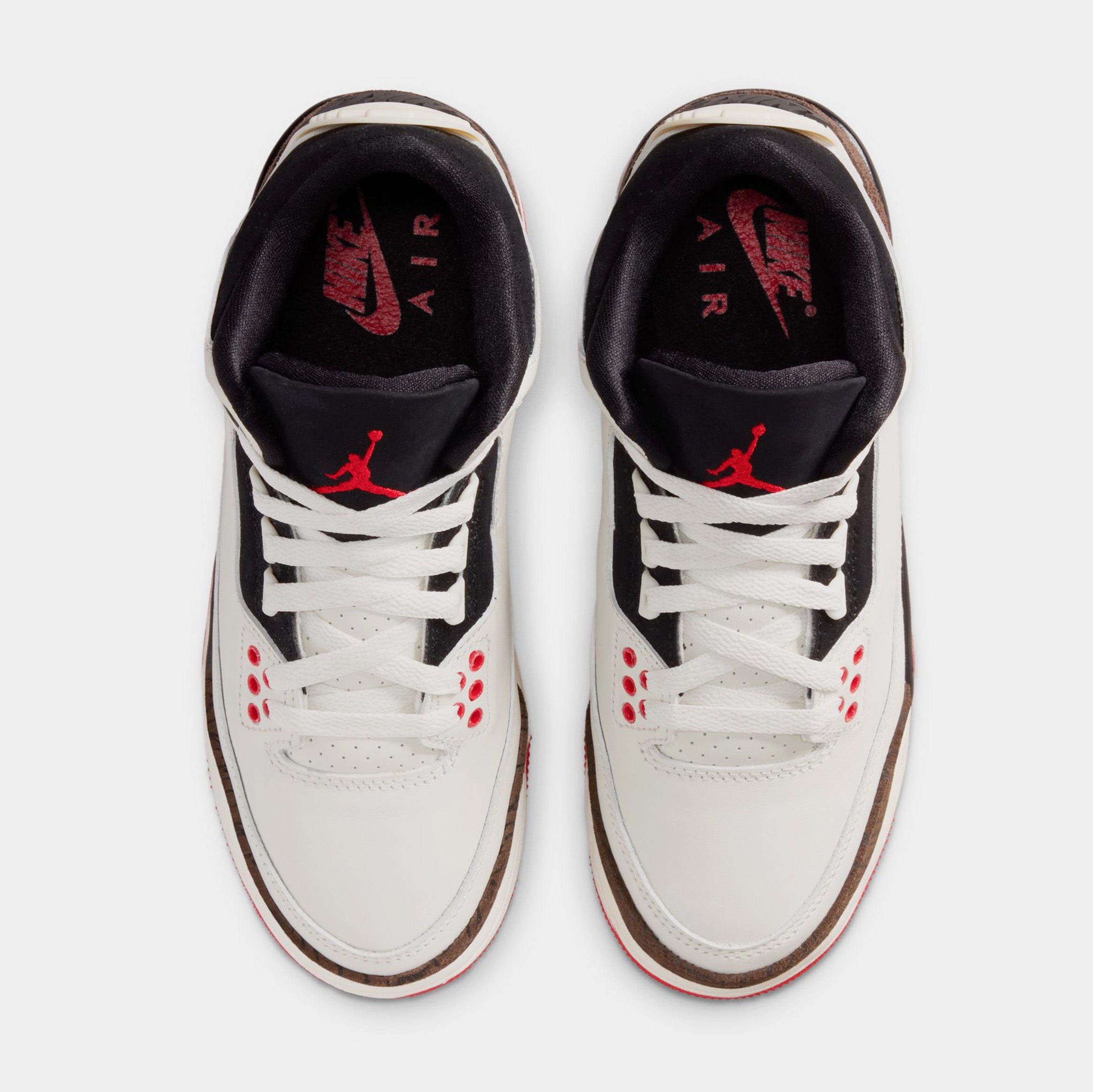 Air Jordan 3 Retro Sail and University Red Grade School Lifestyle Shoes (Sail/Black/University Red/Pale Ivory)