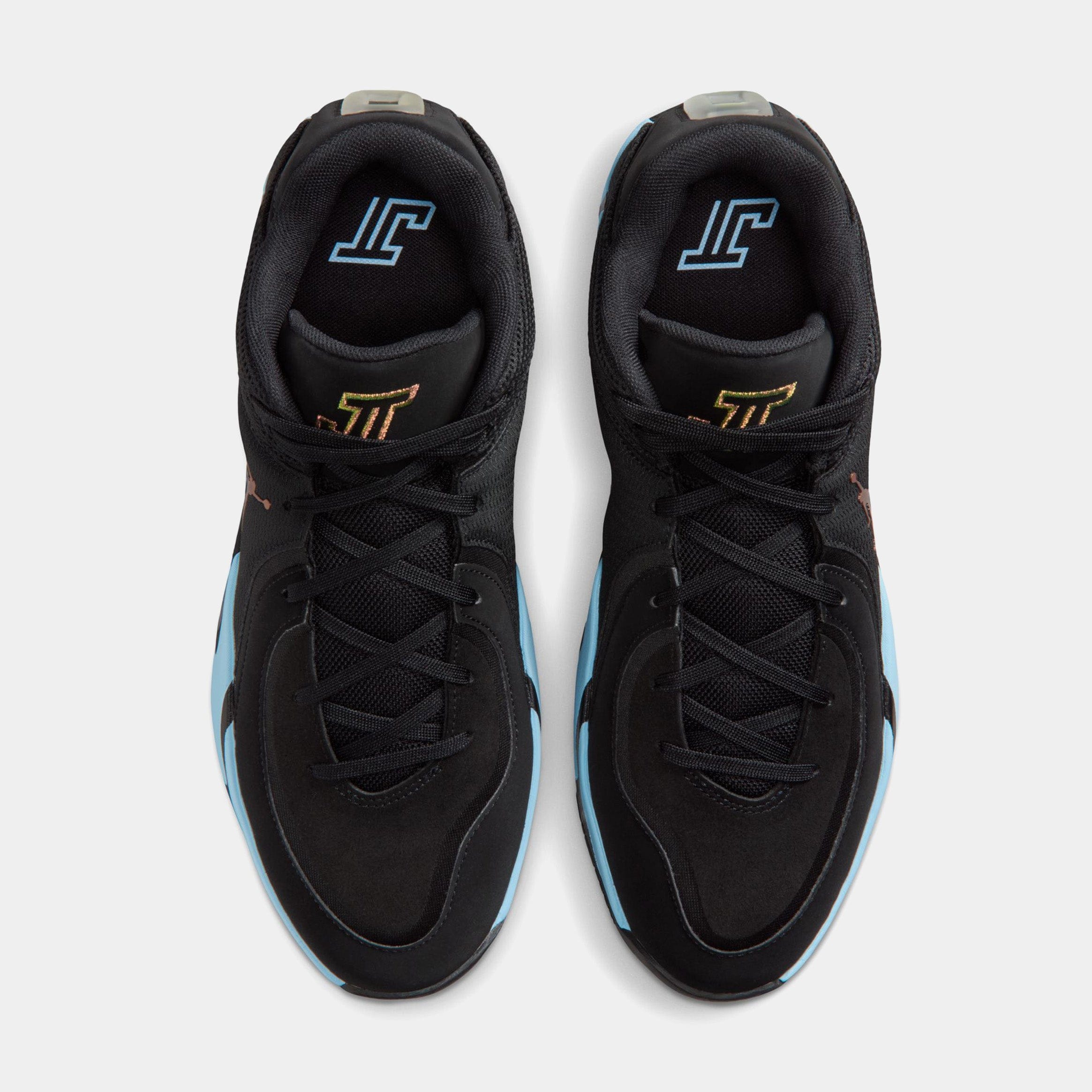 Air Jordan Tatum 4 Black And Ice Blue Mens Basketball Shoes (Black/Ice Blue)