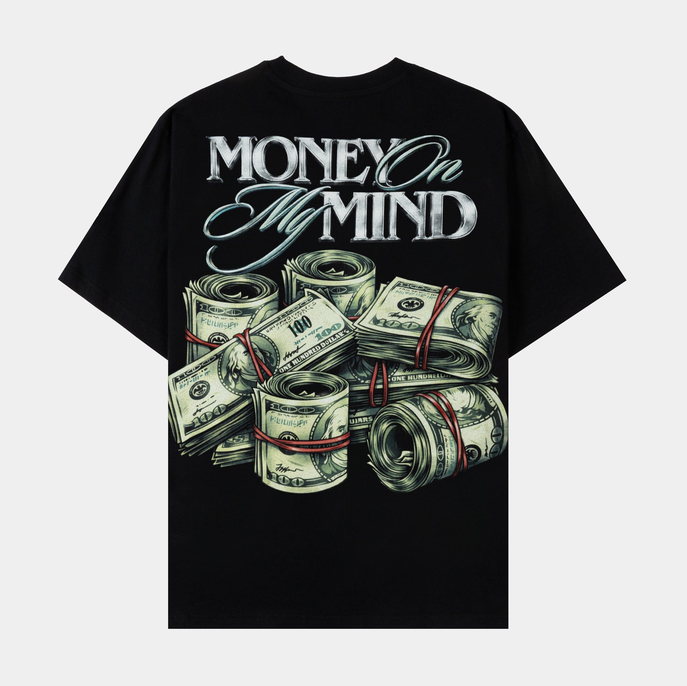 ROUTE TO RICHES Money On Mind Mens Short Sleeve Shirt (Black/Green)