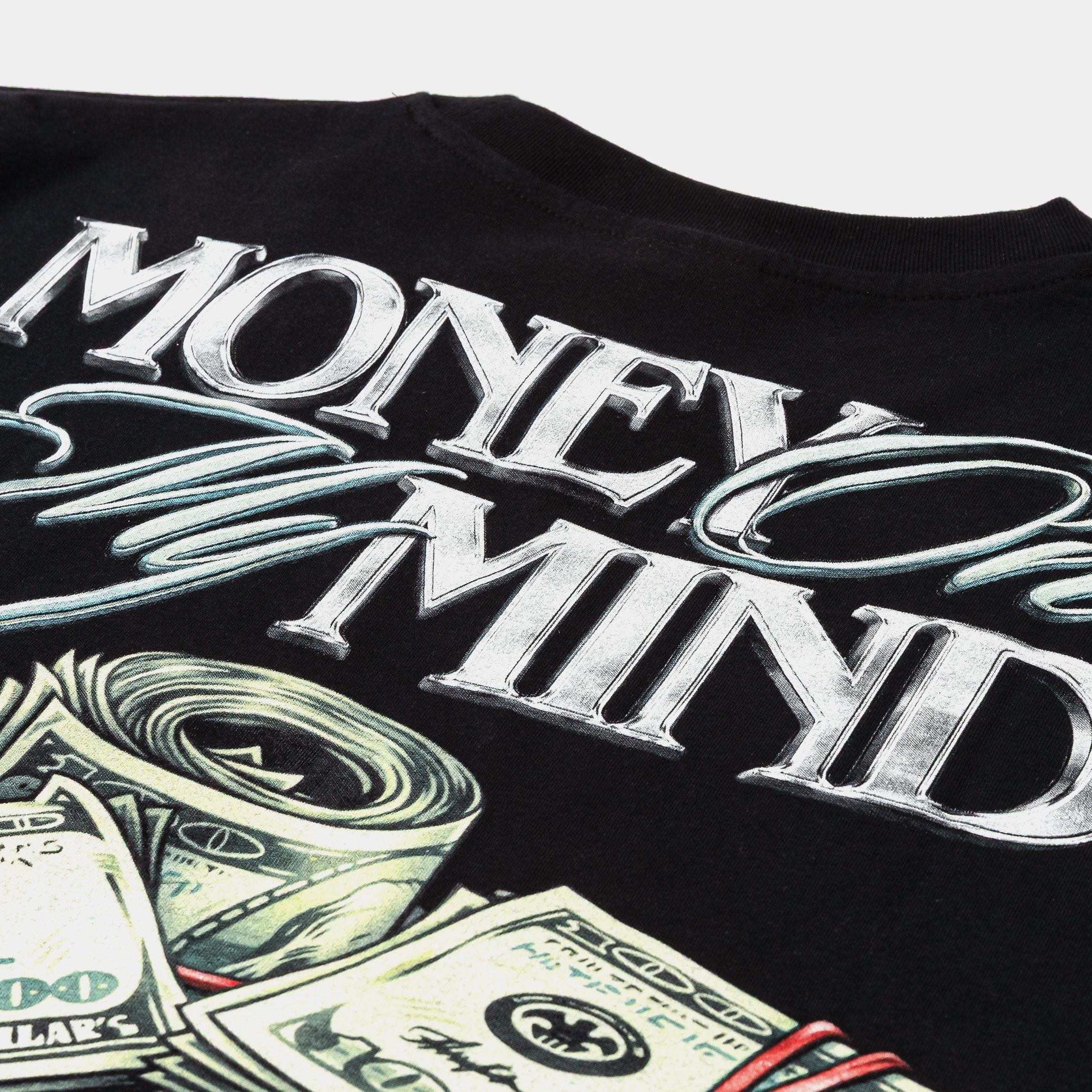 ROUTE TO RICHES Money On Mind Mens Short Sleeve Shirt (Black/Green)