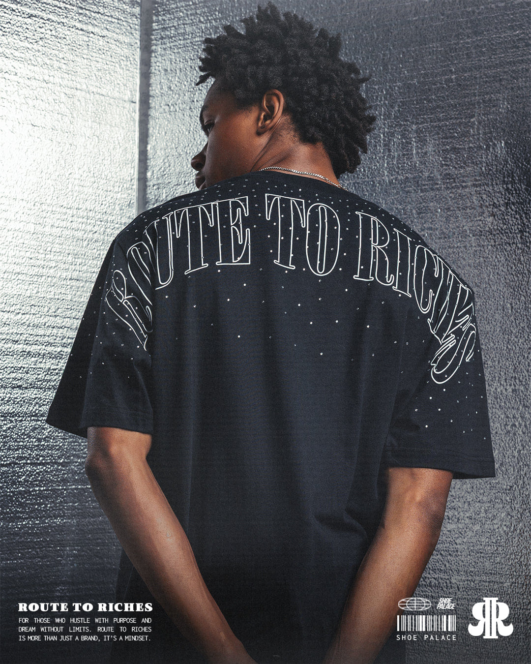 ROUTE TO RICHES Eagle Mens Short Sleeve Shirt (Black/White)