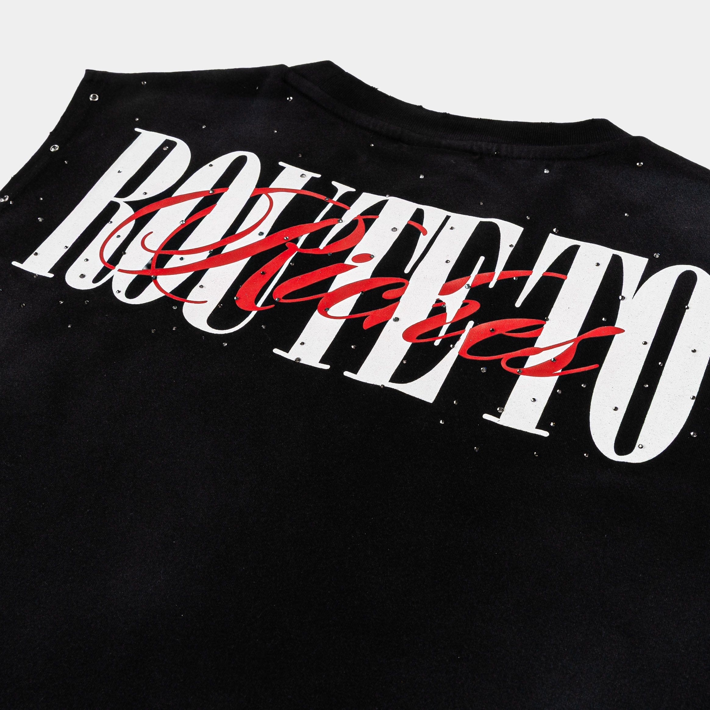 ROUTE TO RICHES Crown Of Thorns Cut Off Washed Mens Tank Top (Black/White)