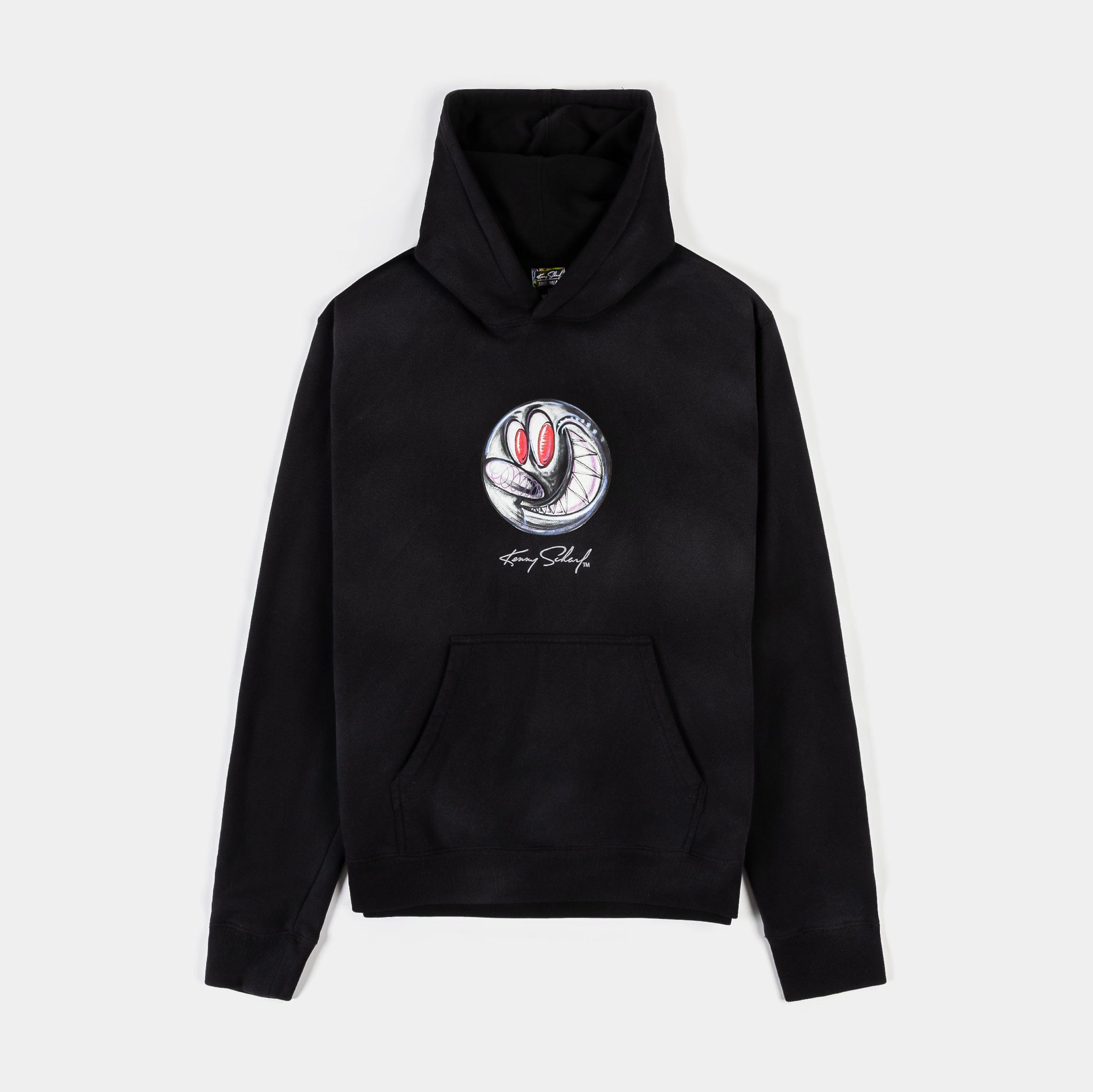 KENNY SCHARF X SP SP x Kenny Scharf Faces Pullover Mens Hoodie (Grey/Black)