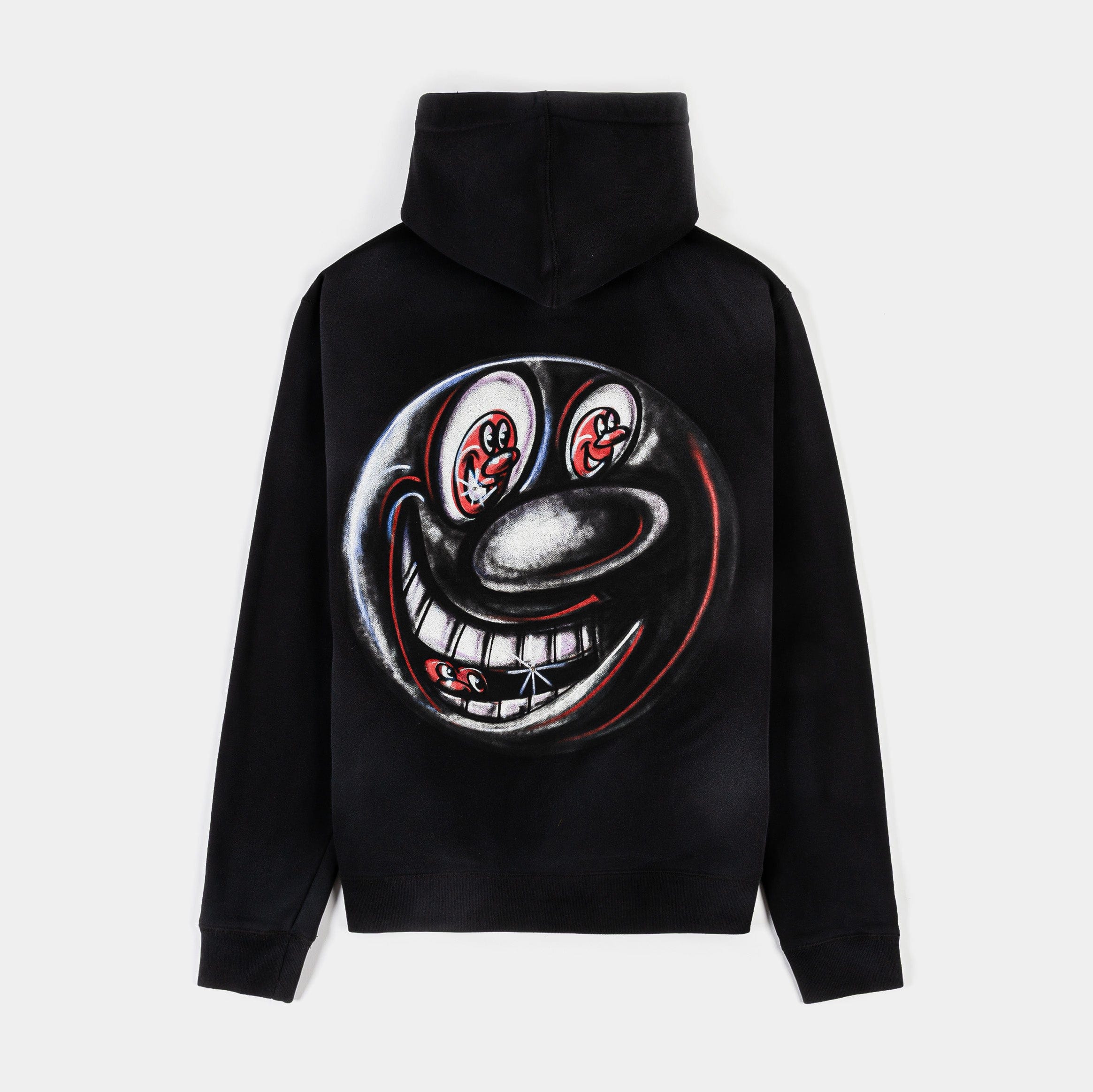 KENNY SCHARF X SP SP x Kenny Scharf Faces Pullover Mens Hoodie (Grey/Black)