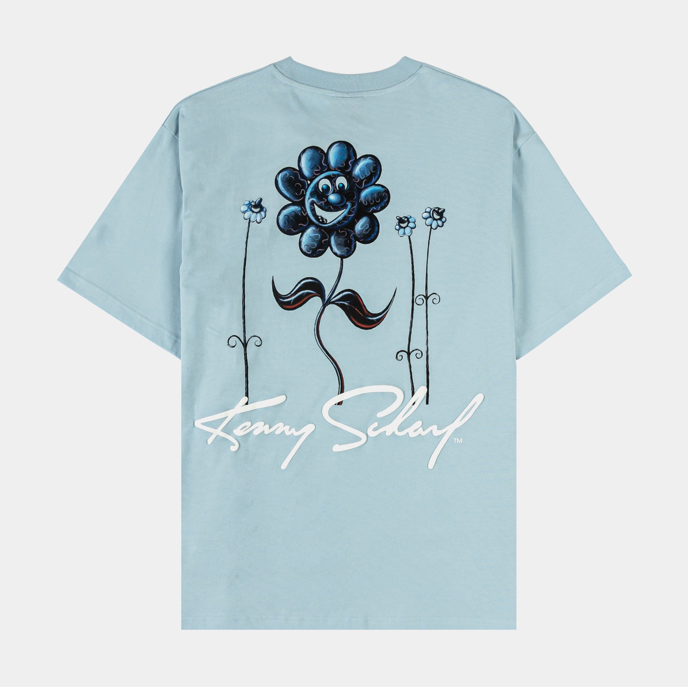 KENNY SCHARF X SP SP x Kenny Scharf Flowers Mens Short Sleeve Shirt (Blue/White)