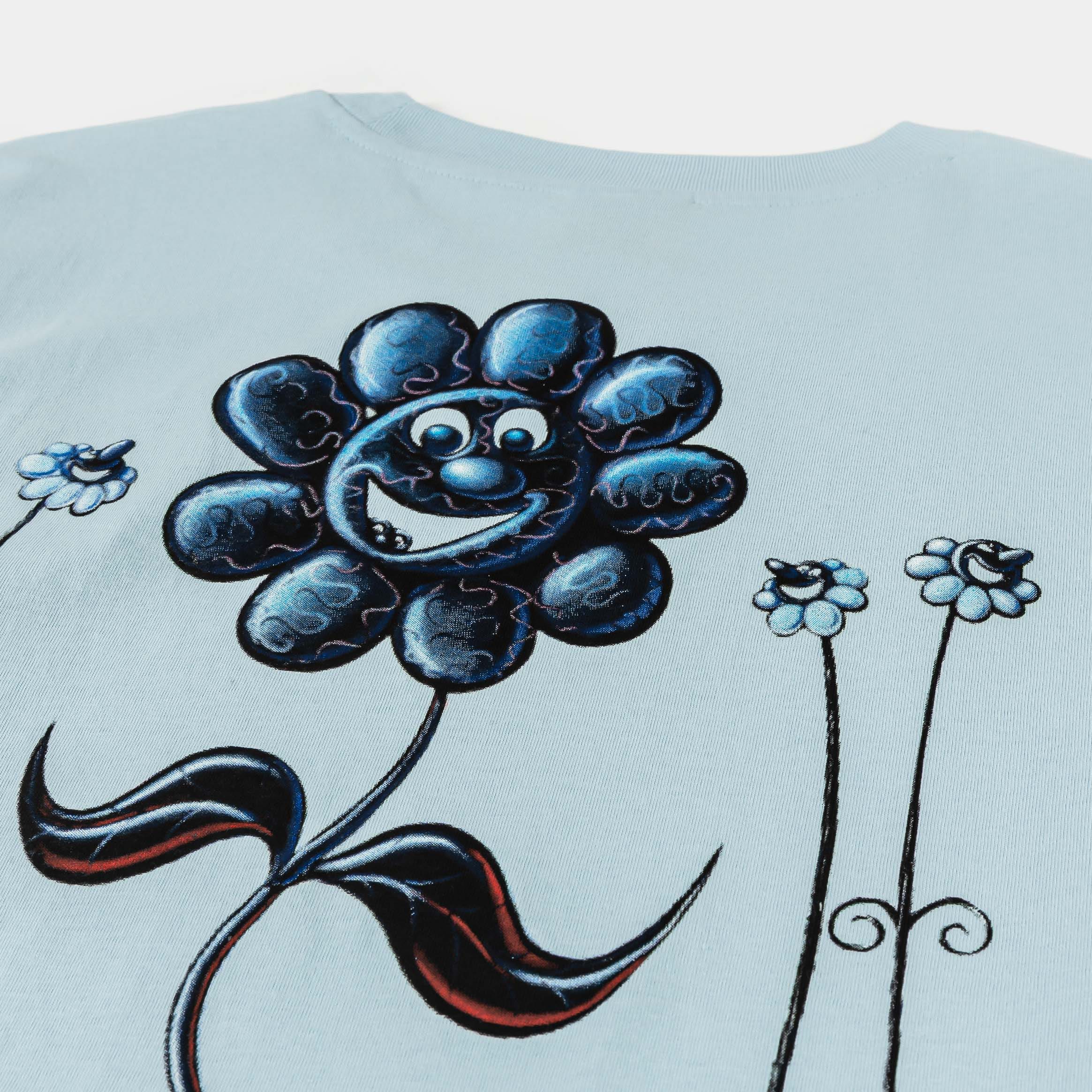KENNY SCHARF X SP SP x Kenny Scharf Flowers Mens Short Sleeve Shirt (Blue/White)