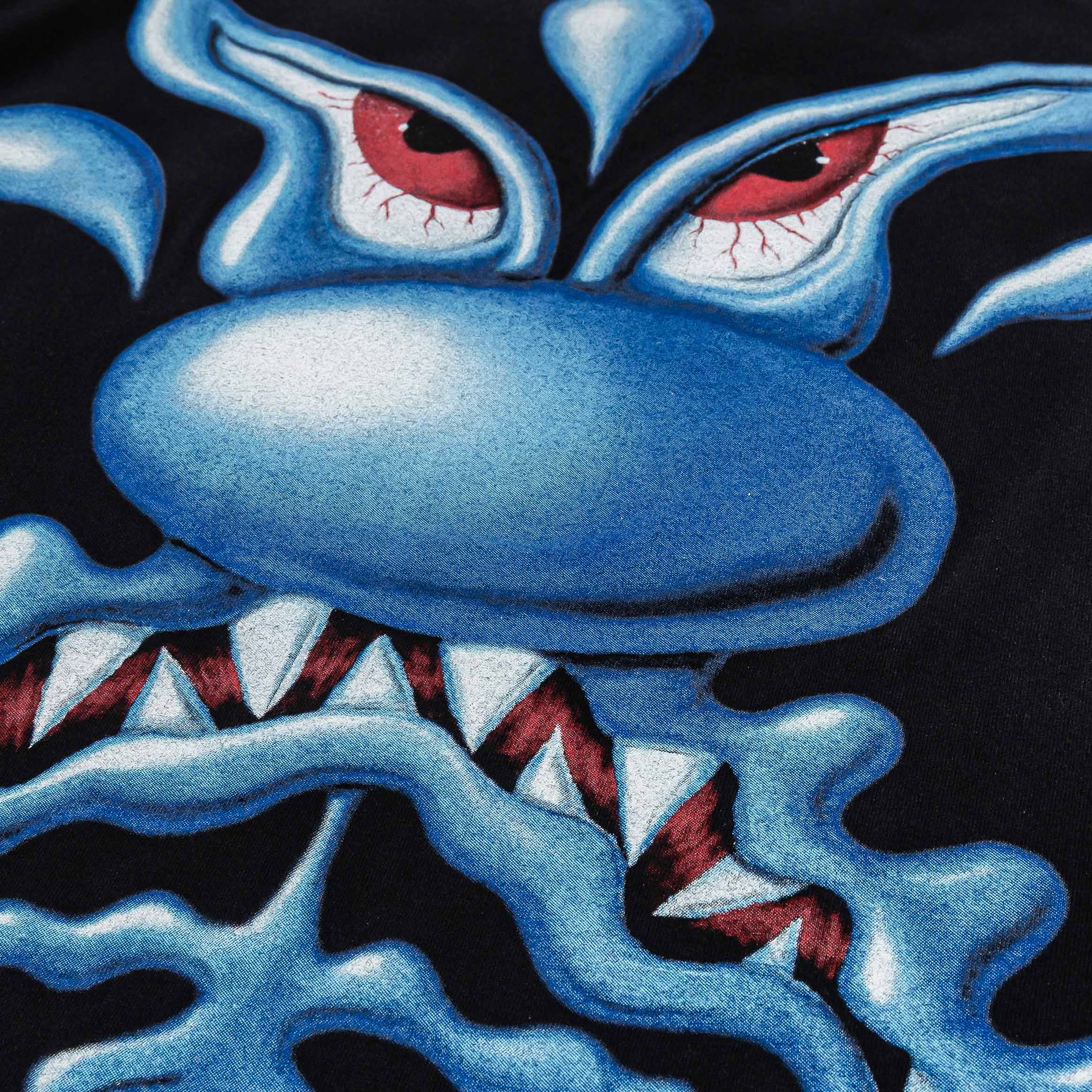 KENNY SCHARF X SP SP x Kenny Scharf Pretty Blue Mean Guys Washed Mens Short Sleeve Shirt (Black/Blue)