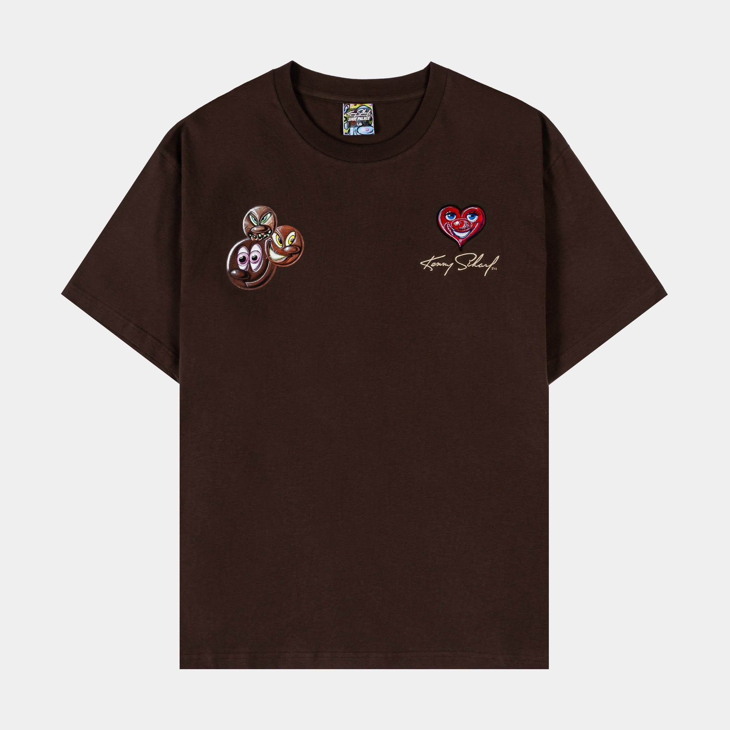 KENNY SCHARF X SP SP x Kenny Scharf Heart Mens Short Sleeve Shirt (Brown/Brown)