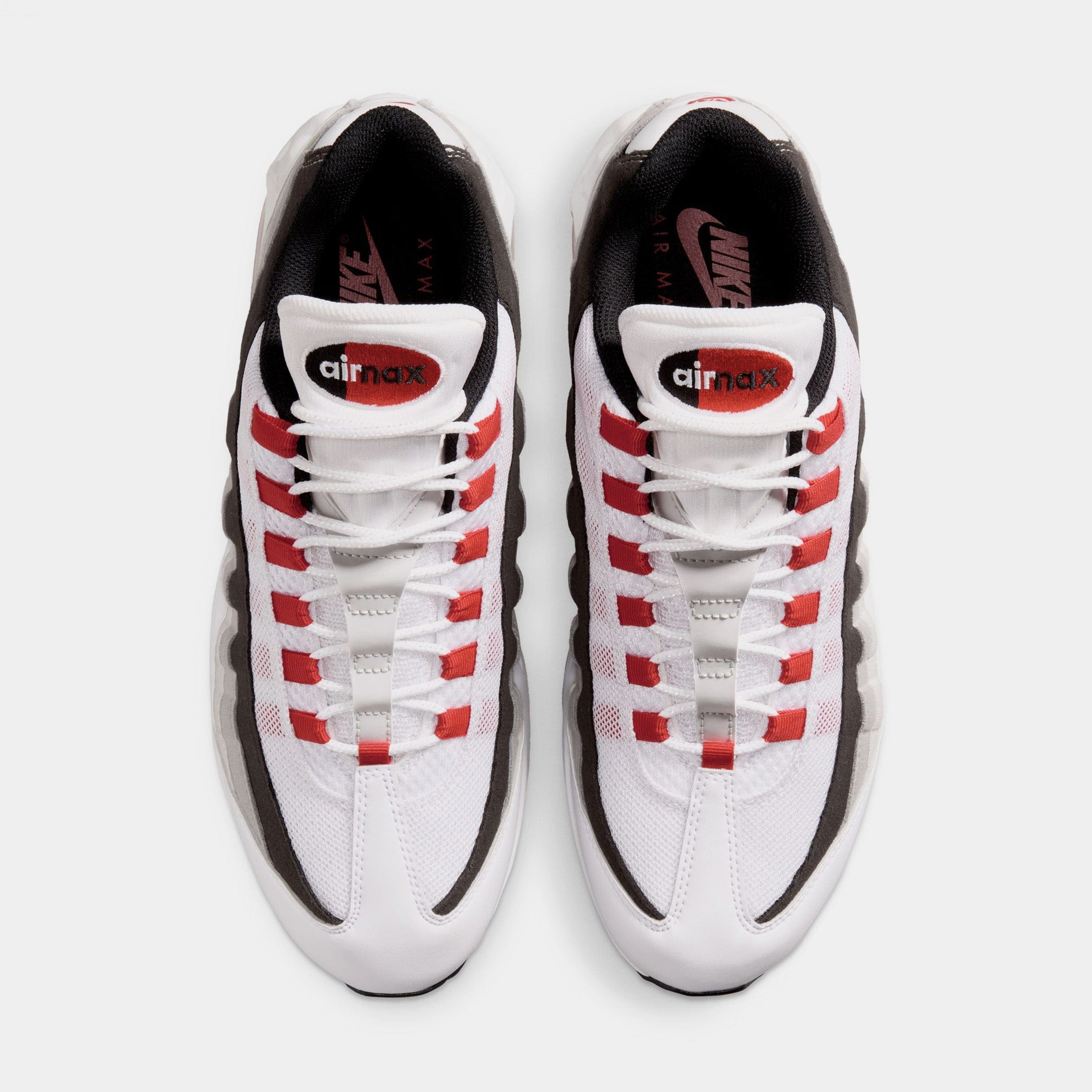 Nike Air Max 95 Big Bubble Comet Red Mens Running Shoes (White/Comet Red/Nuetral Grey/Medium Grey/Black)