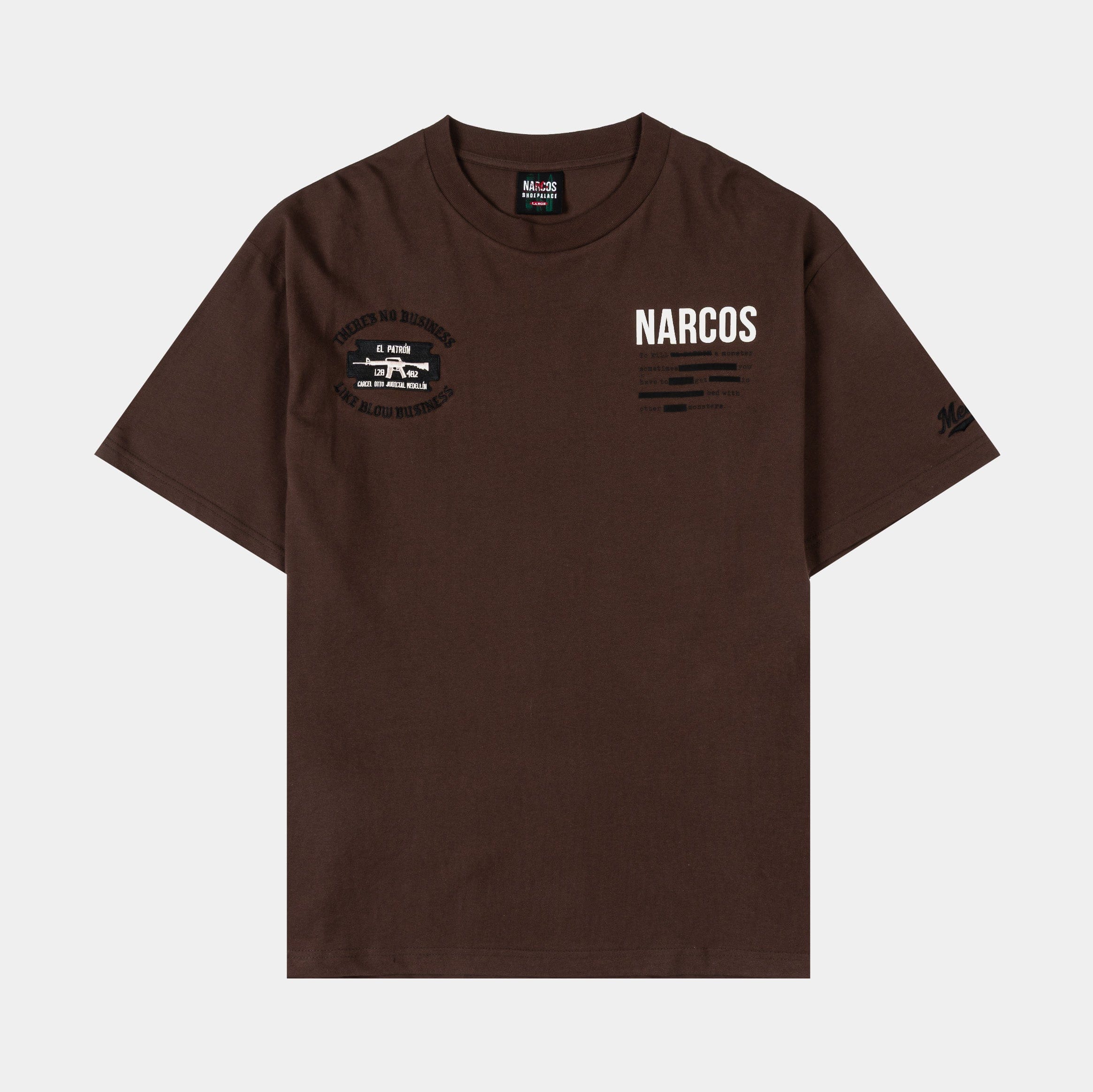 NARCOS X SP SP x Narcos Business Mens Short Sleeve Shirt (Brown/Black)
