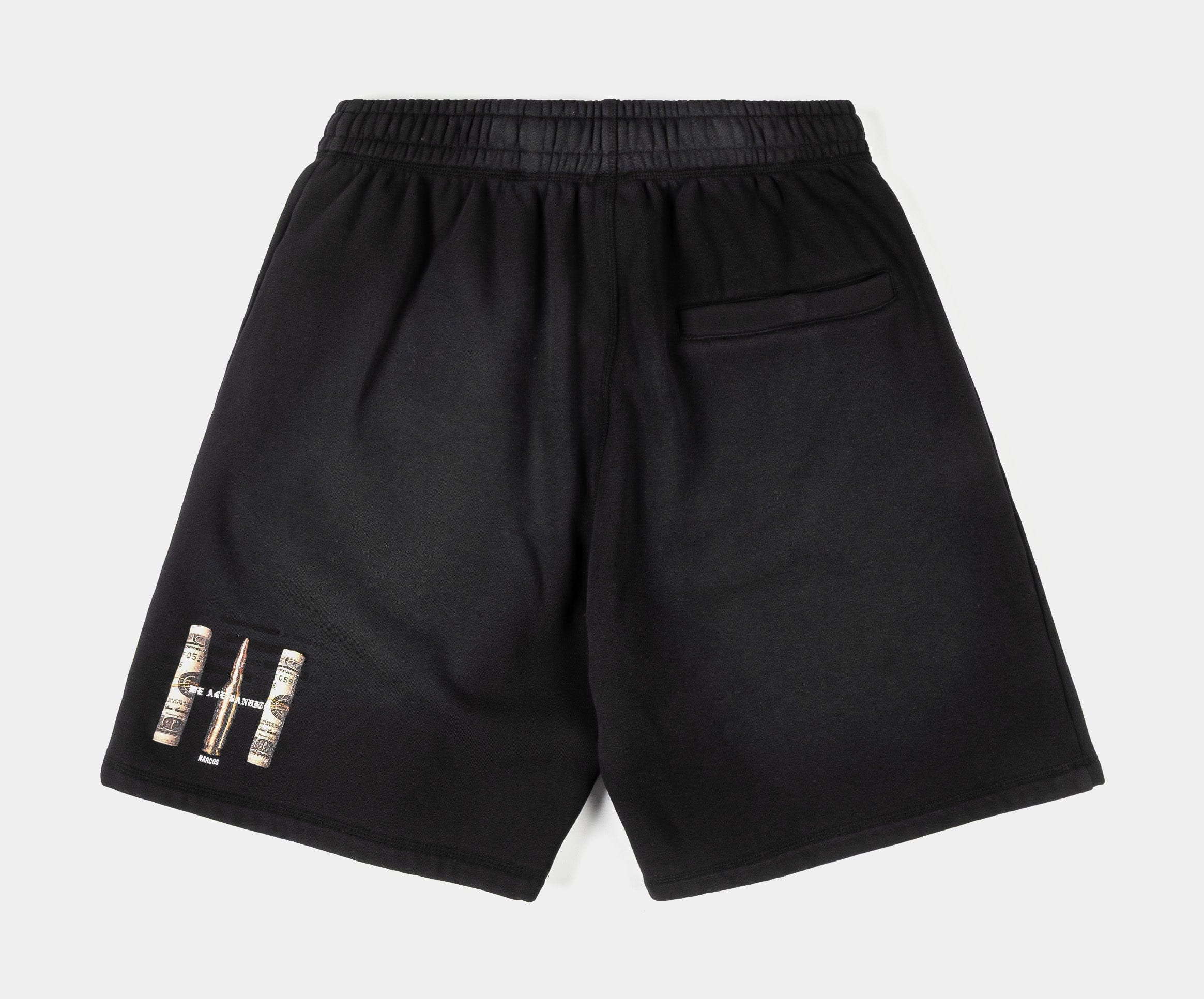NARCOS X SP SP x Narcos Bandits Long Fleece Mens Shorts (Black/Green)