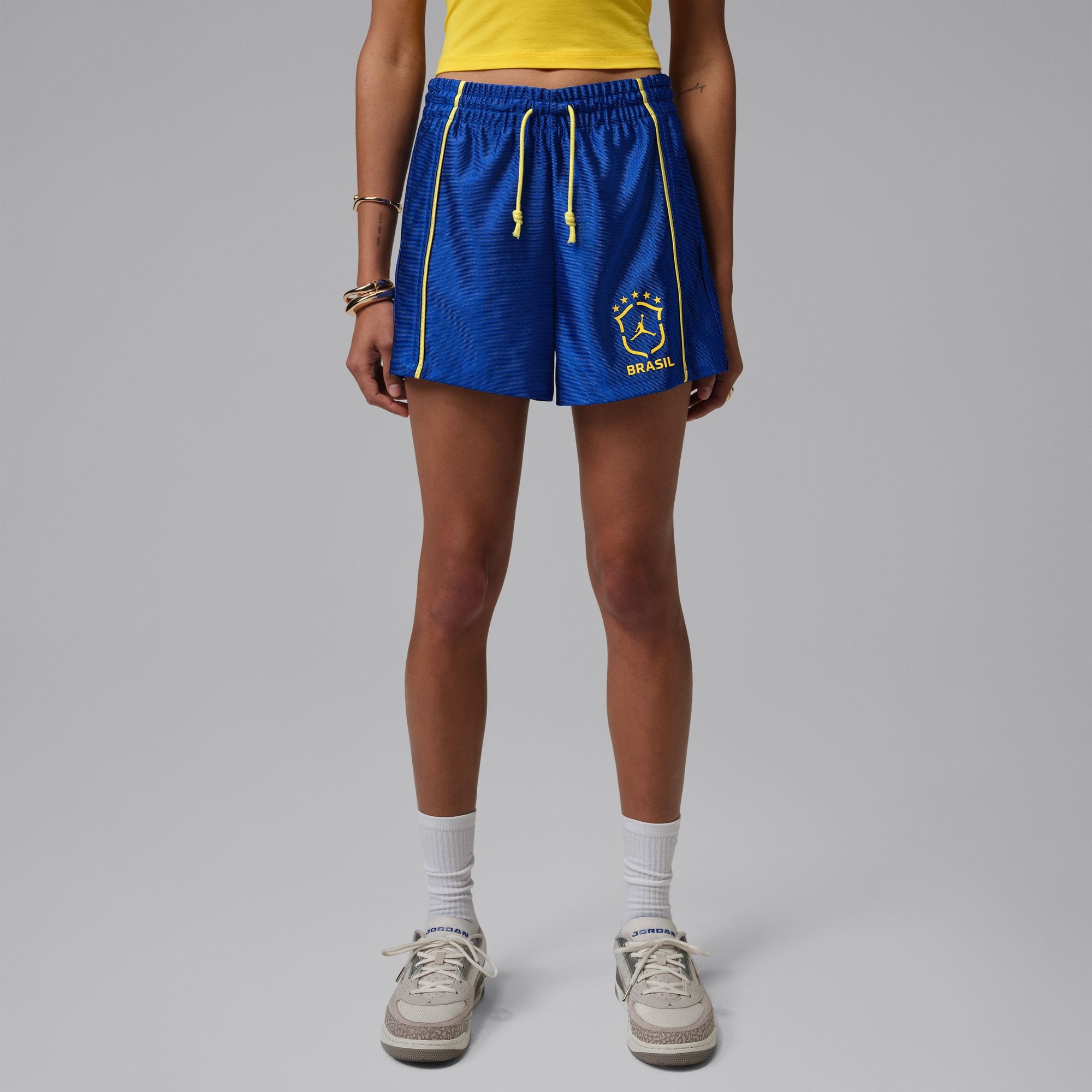Air Jordan Womens Jordan Brooklyn Knit Brazil Shorts 'Old Royal'