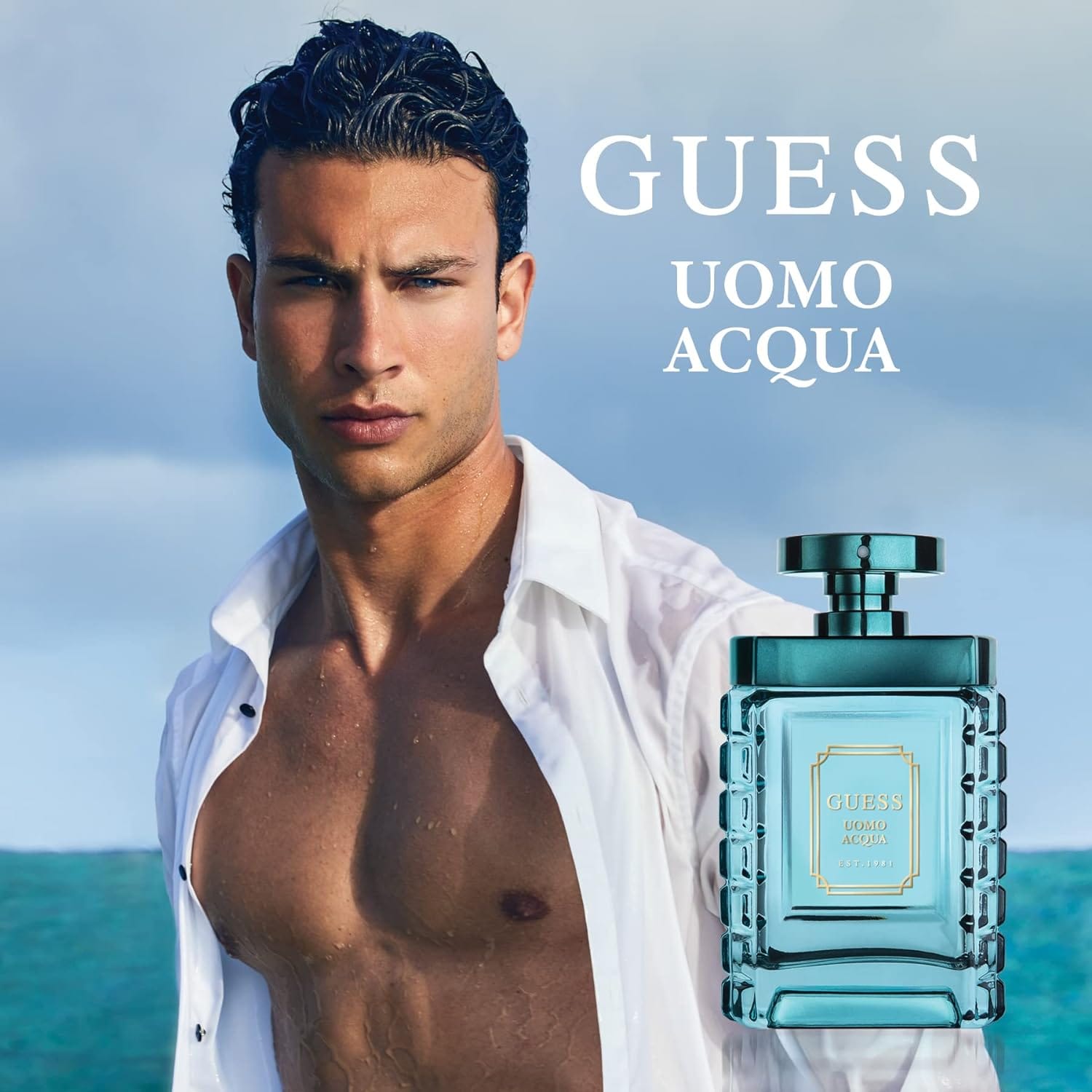 Guess New Uomo Acqua Cologne Spray for Men EDT 100ml