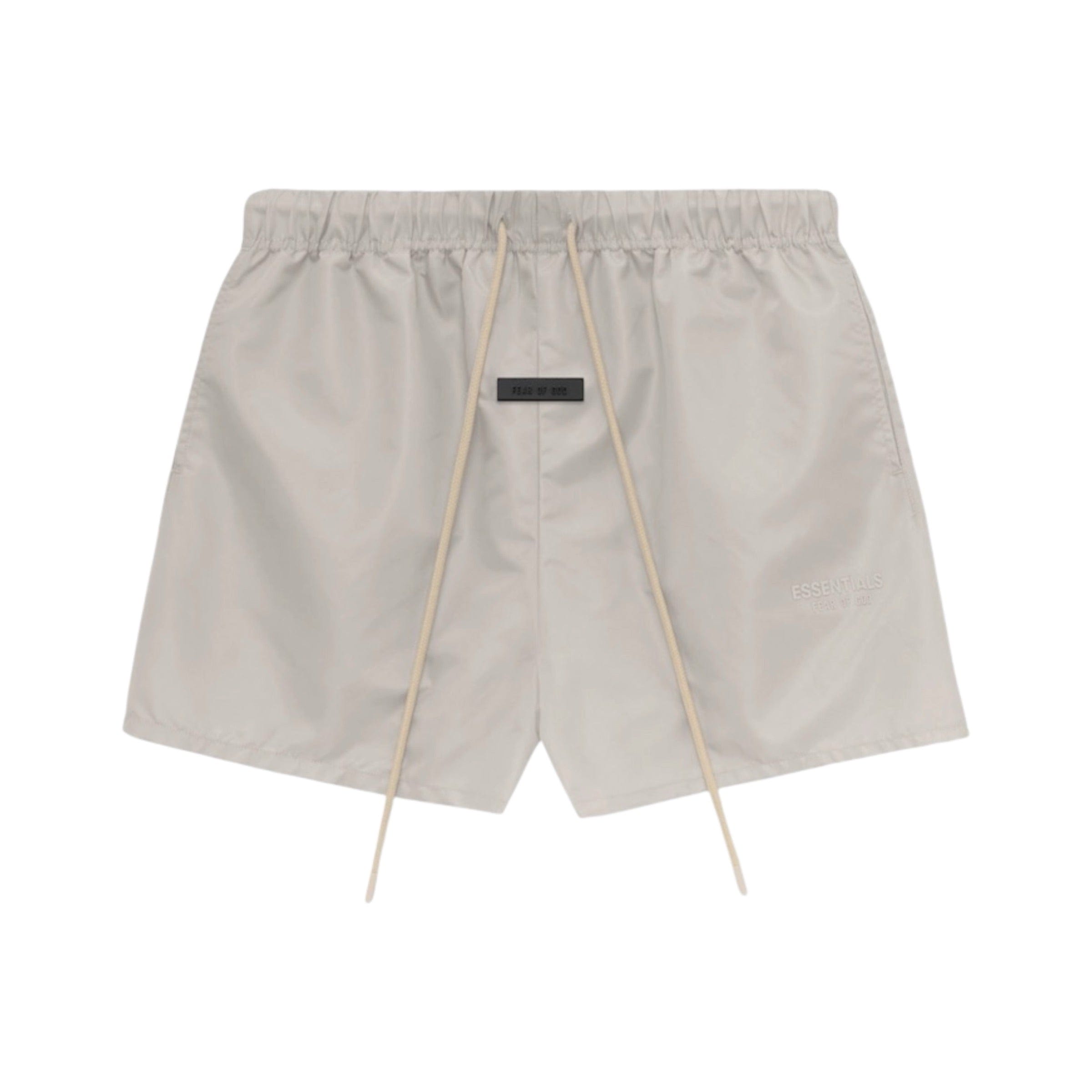 FEAR OF GOD ESSENTIALS Nylon Running Shorts - Silver Cloud (FW23)