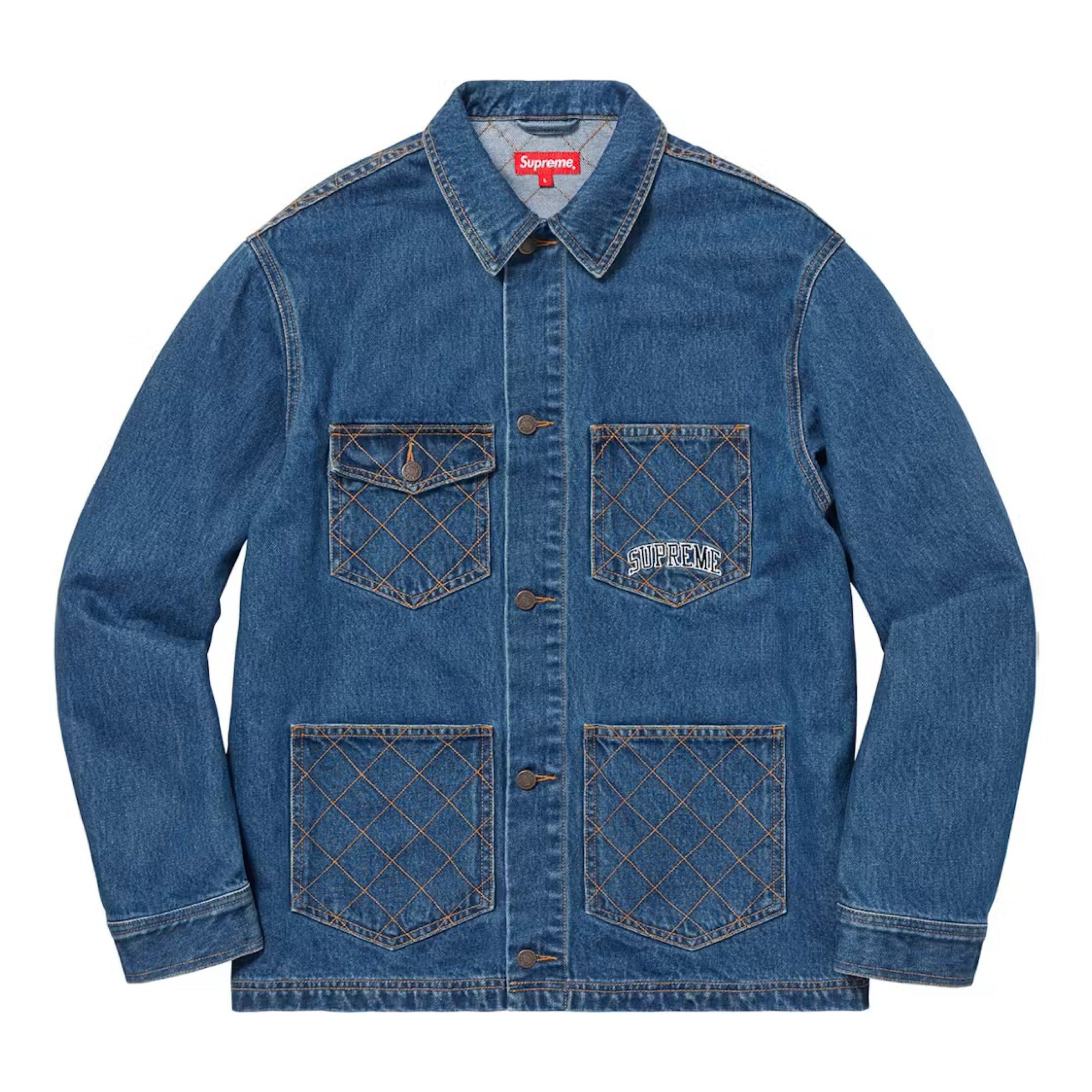 Supreme Diamond Stitch Denim Chore Coat (FW18)